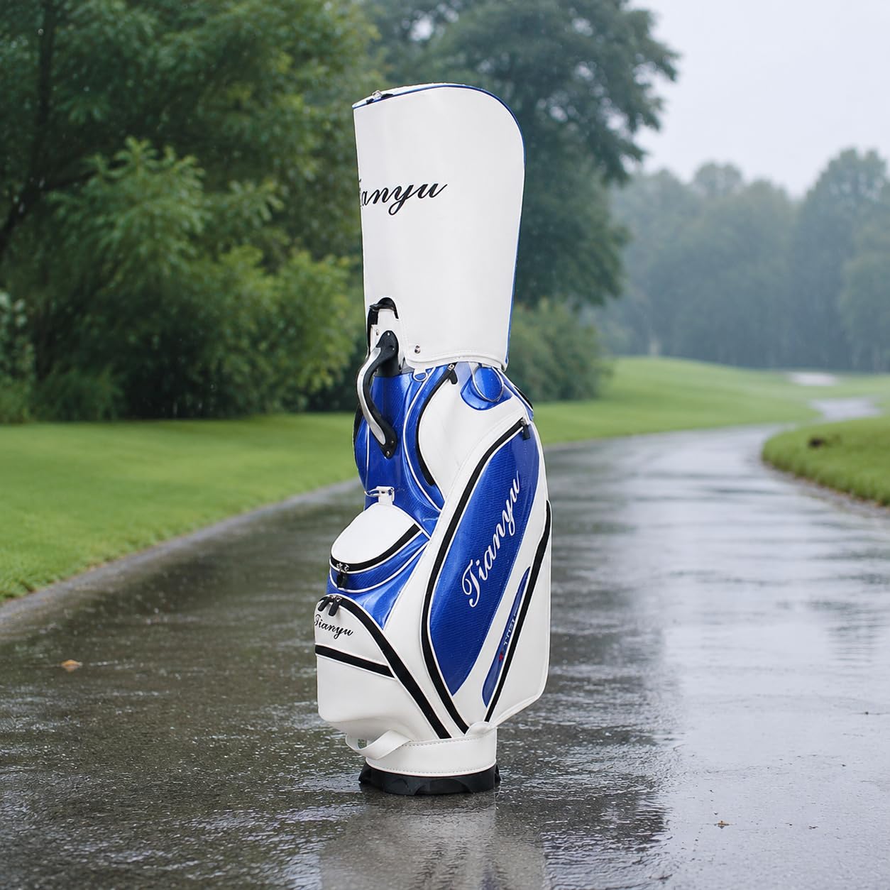 MERIGLARE Estuche Golf para Hombres Bolsa Palos Carcasa Portapalos Funda Portaequipos PU Impermeable y Ligero con Correa Acolchada y Asa Resistente Acuado para Entrenamiento en Campo Viajes