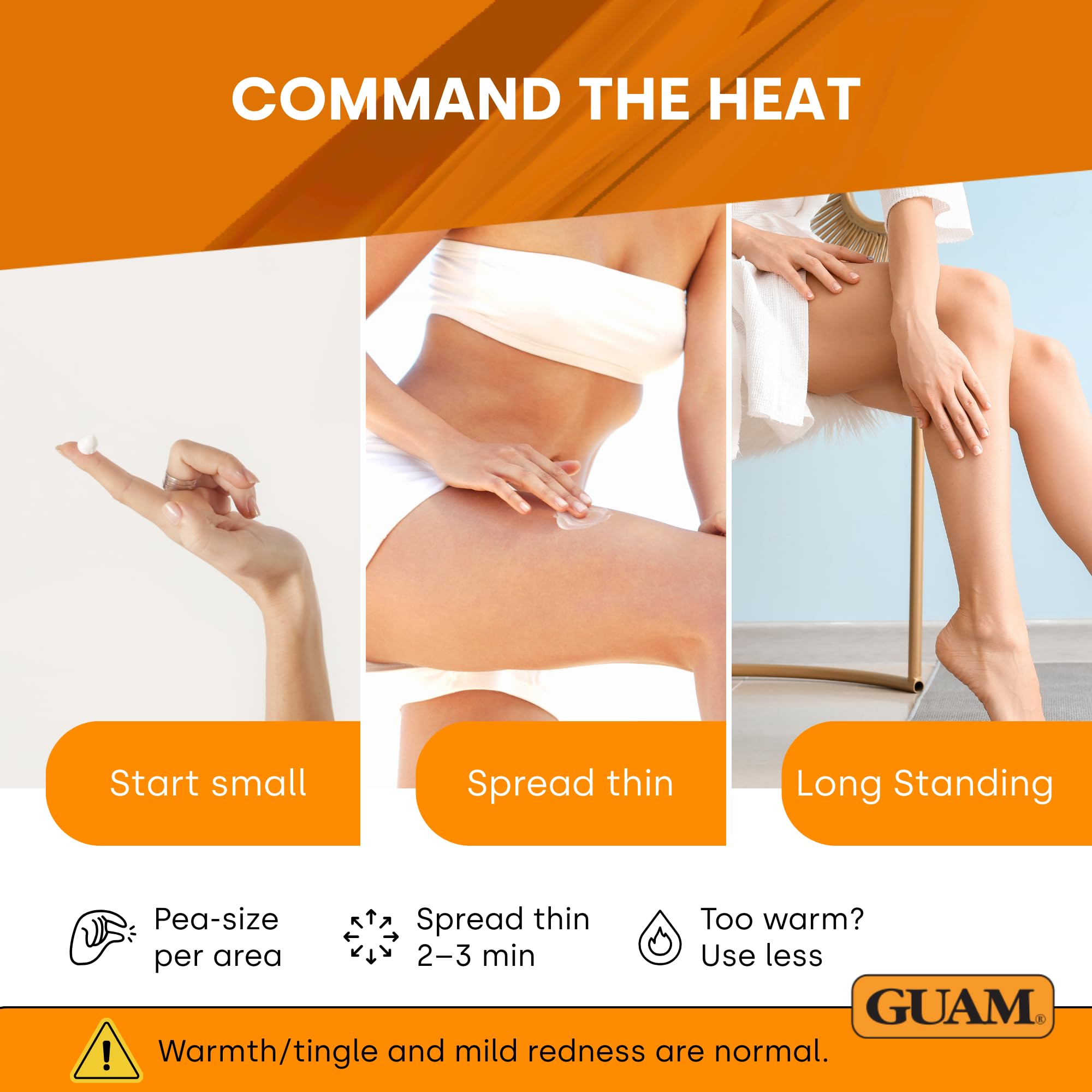 Guam Fangogel F.I.R. Contro la Cellulite Senza Risciacquo Azione Caldo-Freddo con Nanosfere Lipoattive, Caffeina, Mentolo, Giallo, 300