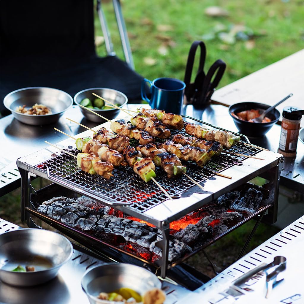 Amazon | Bestargot チャコールグリル バーベキュー ポータブル BBQ