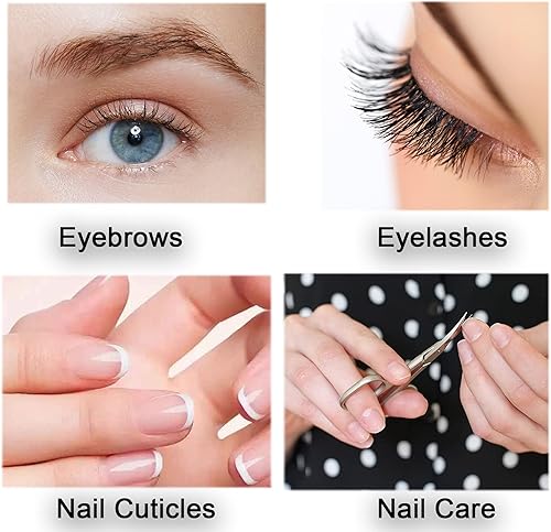 Miniatura 23 de Tijeras para cutículas con hoja curvada extrafina, tijeras extra delgadas para el cuidado de cutículas, tijeras profesionales de manicura con punta