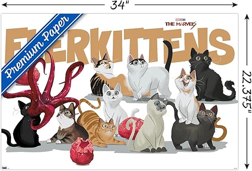 Miniatura 3 de Trends International Marvel The Marvels - Póster de pared de Flerkittens, 22.37 x 34.00 pulgadas, versión premium sin marco