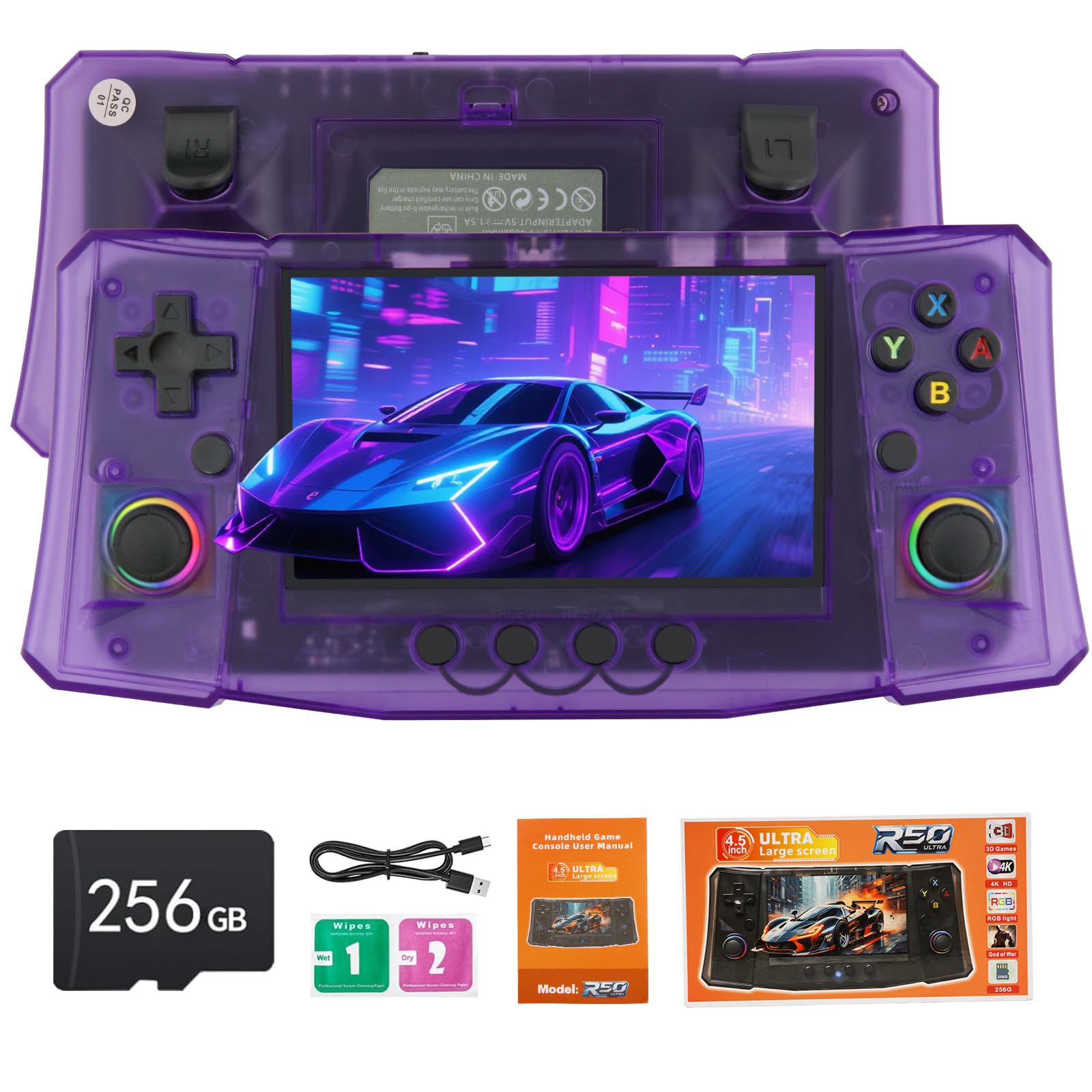 Handheld Game Console, 40,000 Games in 1, 4.5-Inch IPS Screen Retro Gaming Console,40000 Classic Games