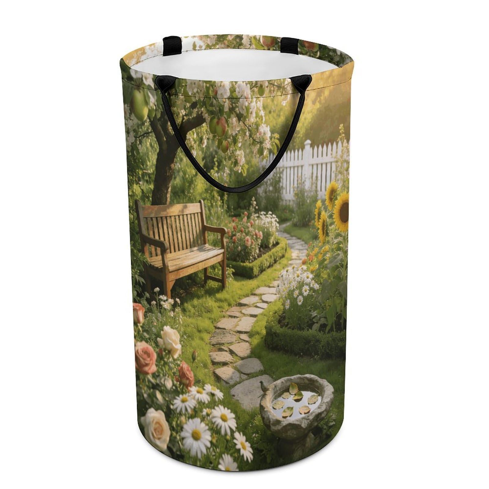 Bauerngarten Laundry Hamper 86L Waterproof Collapsible Clothes Basket with Double Handles Freestanding Foldable Laundry Basket Large Clothes Hamper for Bathroom