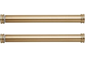 Adjustable 12 inch Curtain Rods in Warm Gold