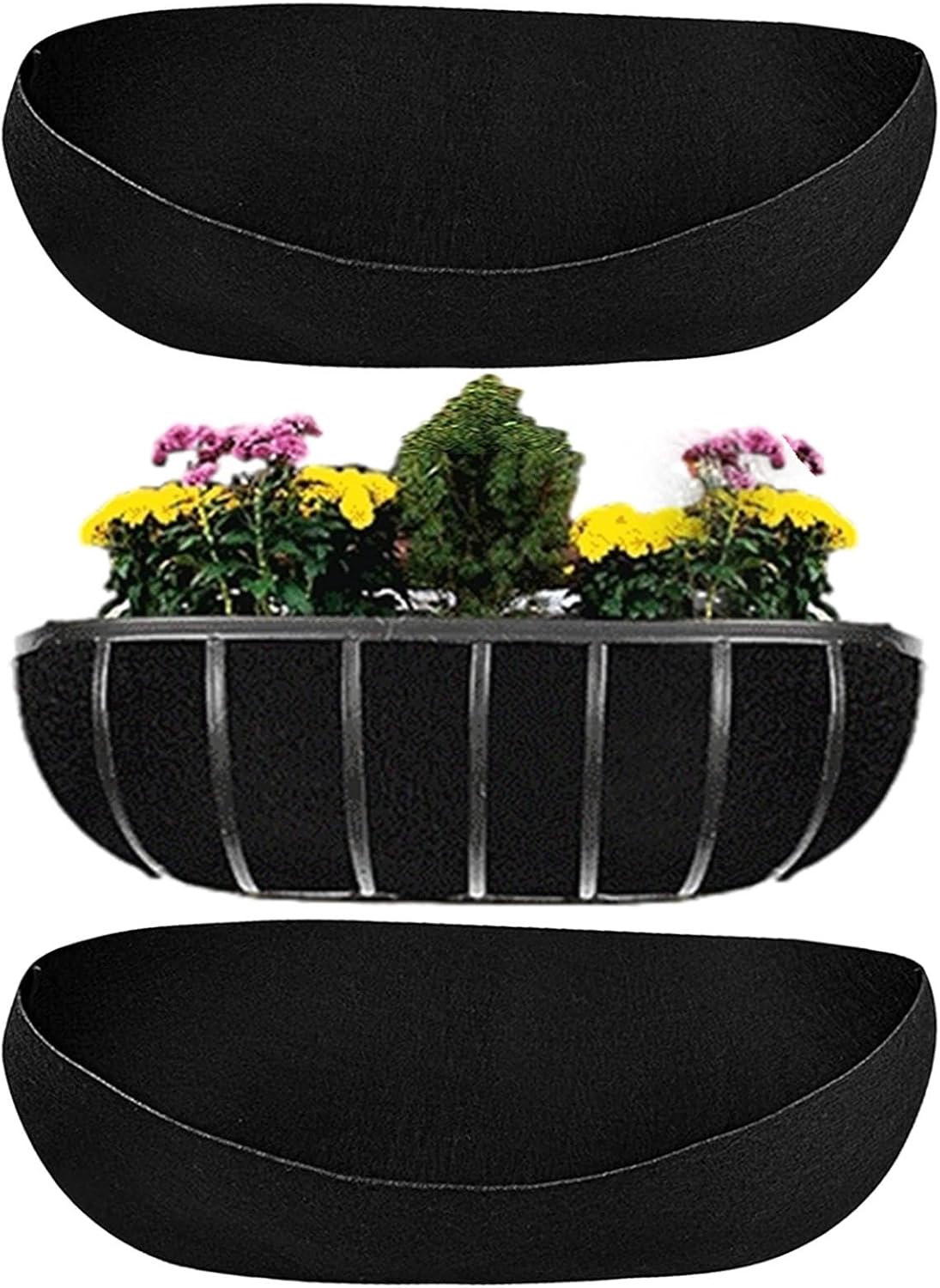 Fabric Hanging Basket Liners, 3PCS Planter Basket Liners Insert, Non