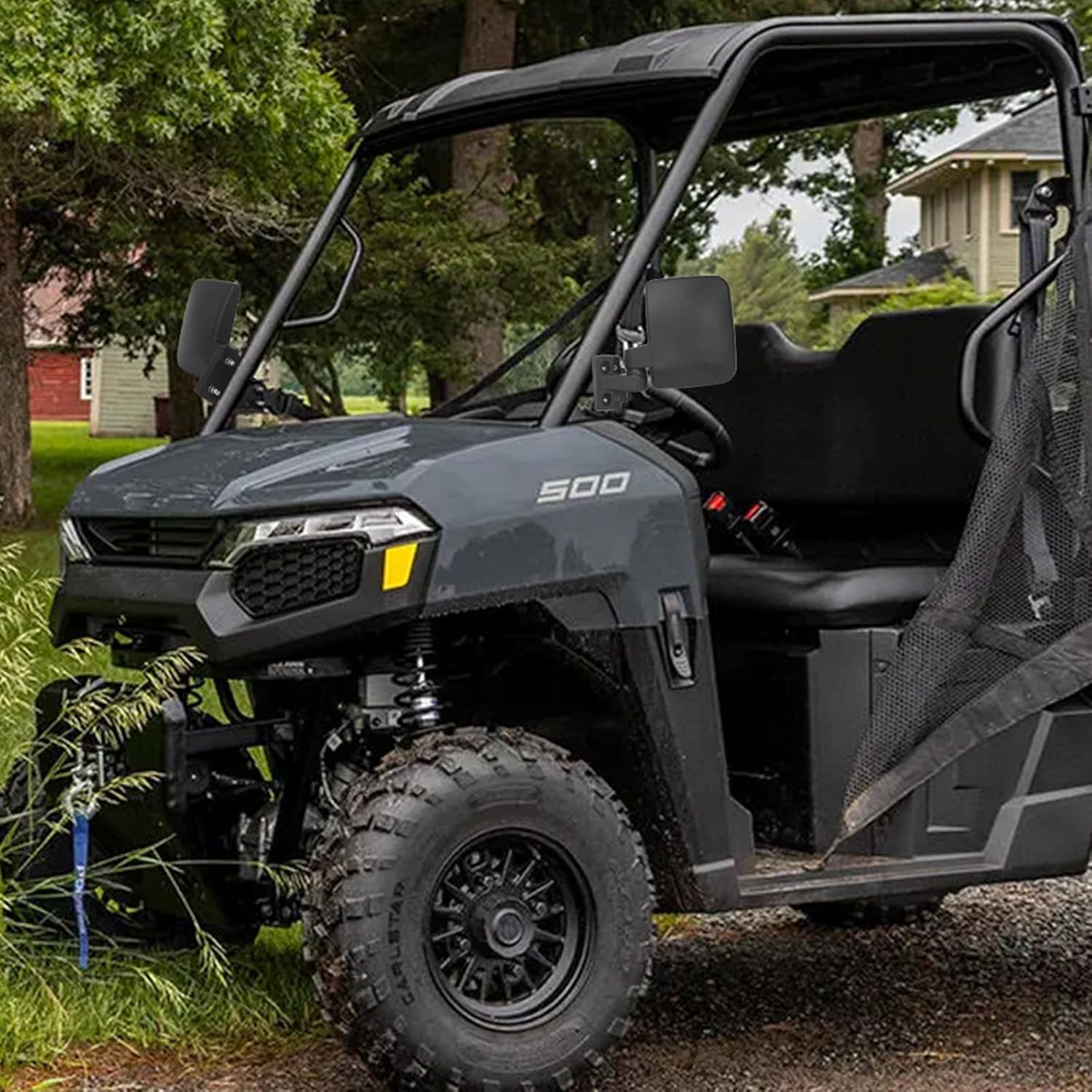 UTV Side By Side Mirrors Rear View Mirrors Compatible with 2013-2023 Polaris Ranger 500 570 900, NOT Fit On Round Tube Roll Cage, Z-Shaped - Image 6