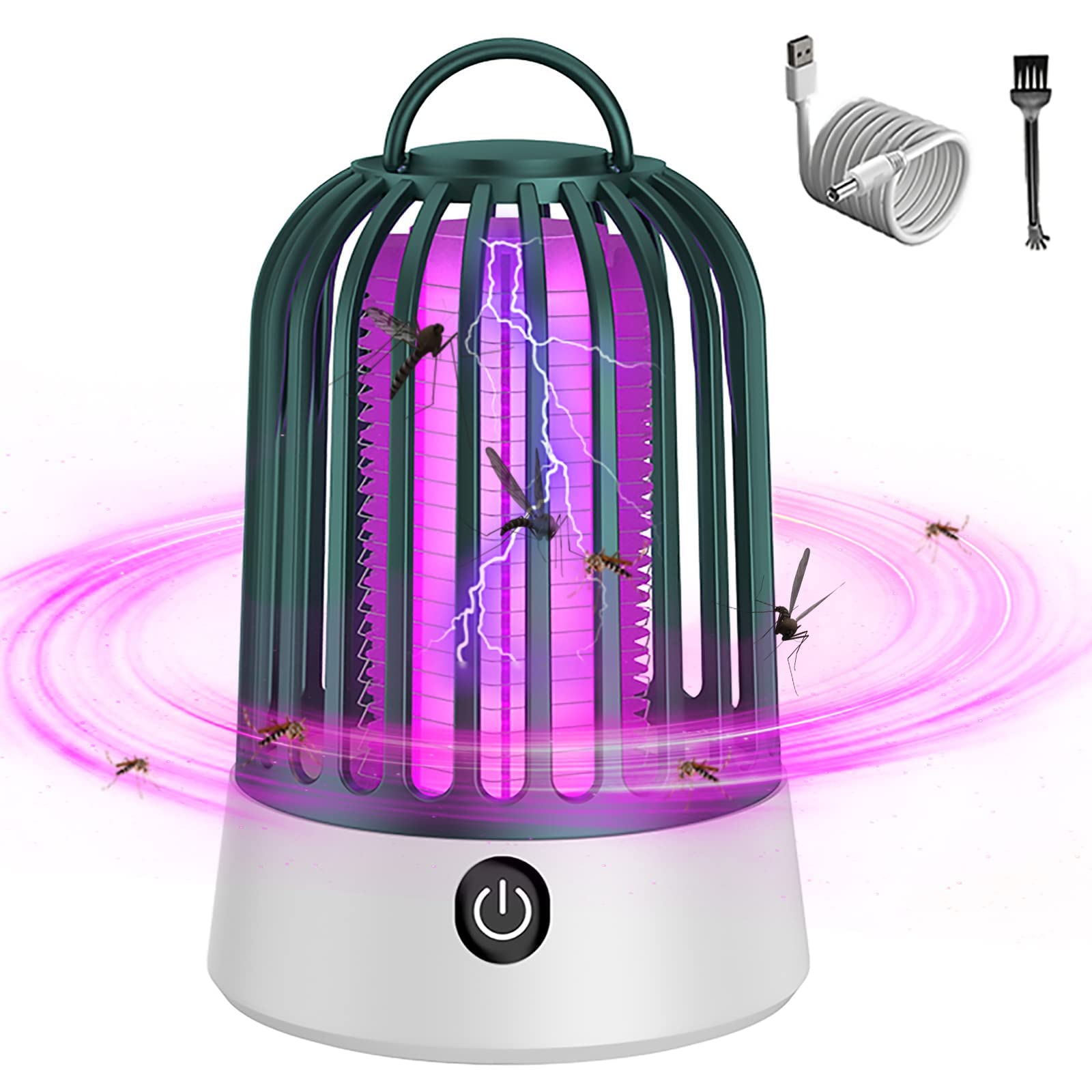 Bug Zapper Indoor, Electronic Mosquito Zapper, Mosquito Trap, Effective Bug Zapper Indoor & Mosquito Killer, Indoor Bug Zapper for Mosquito, Insect, Fly and Gnat, Fly Zapper for Kitchen Patio Backyard