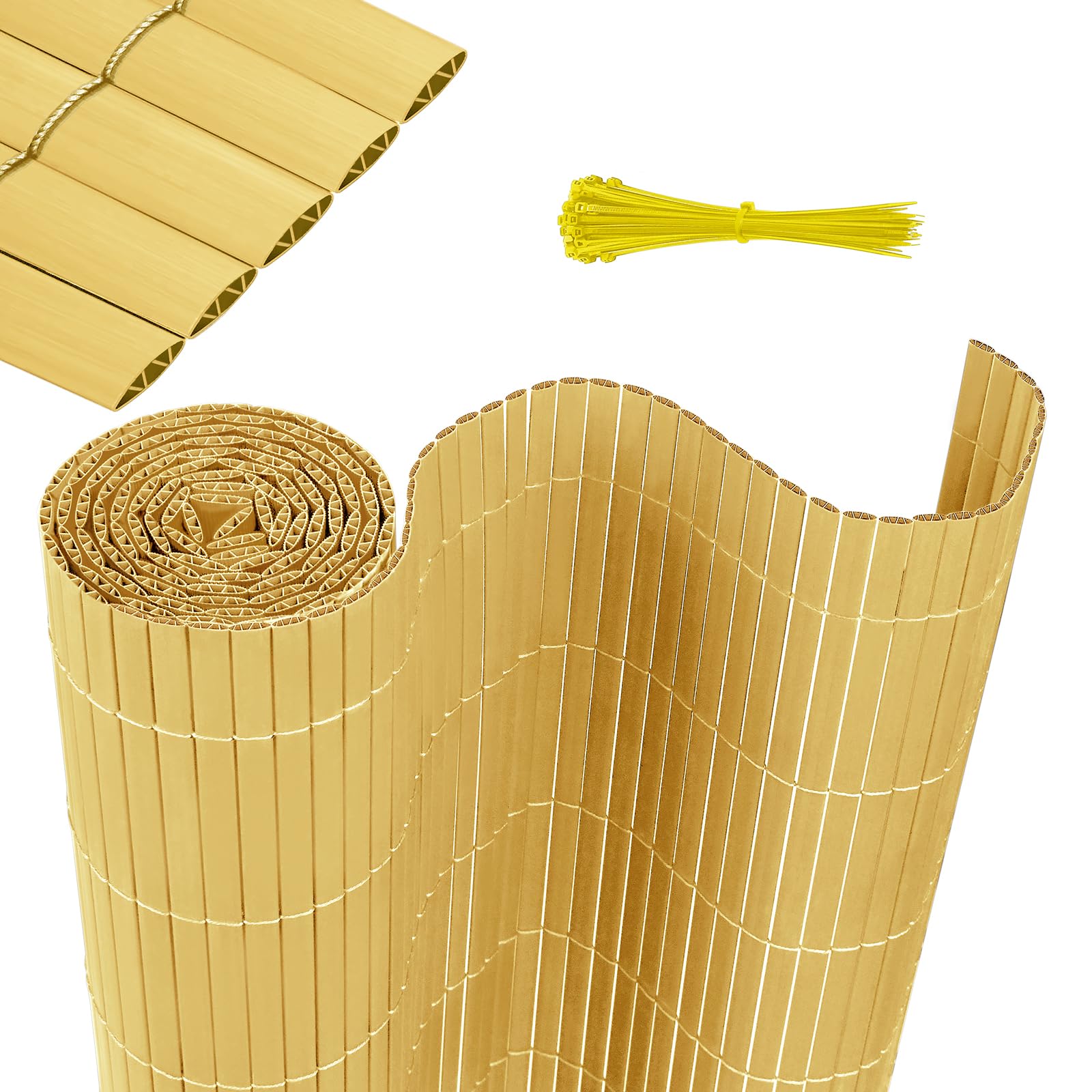 HENGMEI Estera de protección visual de PVC, valla de protección visual, revestimiento de balcón, protección visual impermeable, valla de privacidad con bridas, láminas reforzadas, valla de PVC, opaca