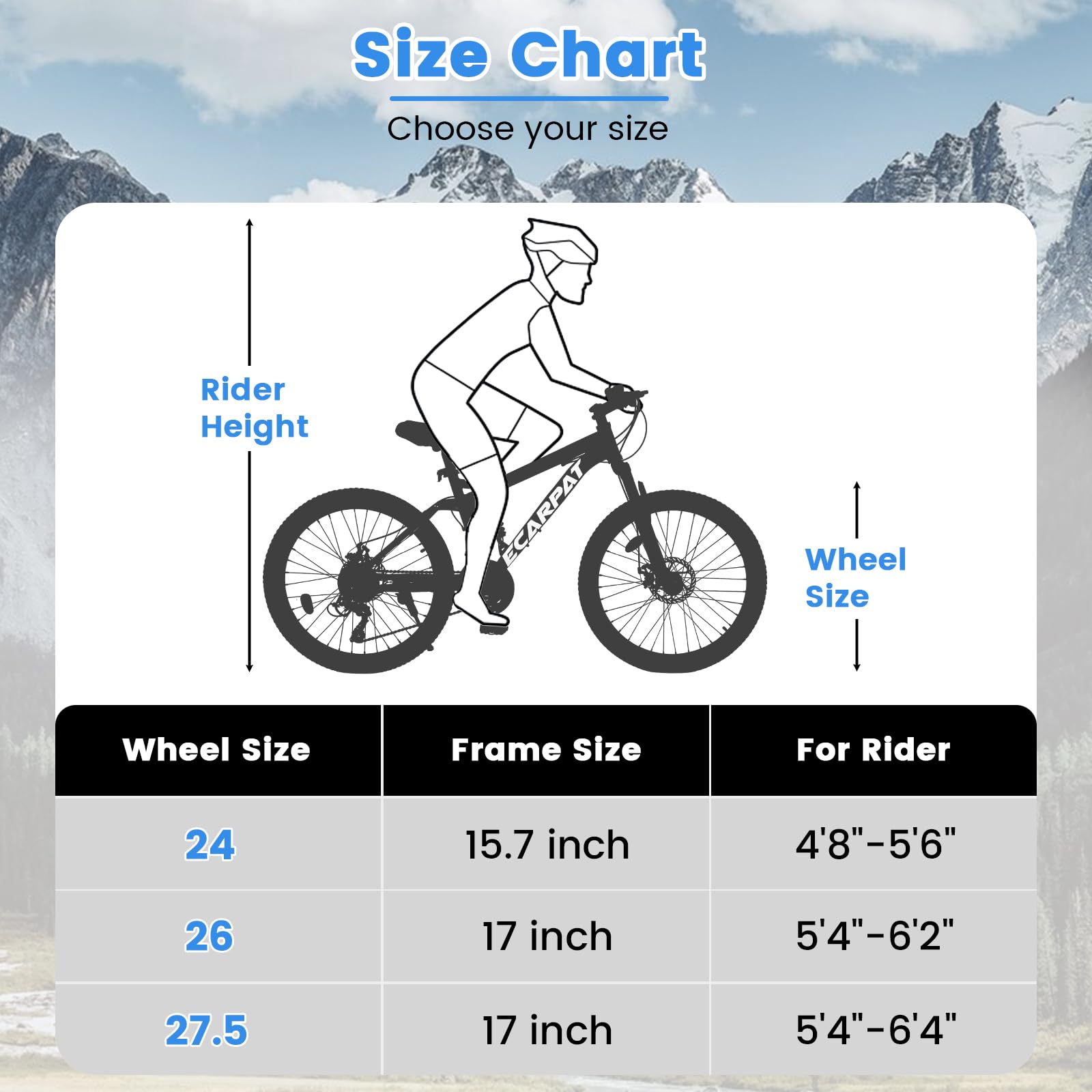 Ecarpat Mountain Bike 24 26 27.5 Inch, Dual Full Suspension Mens Womens Bike, 21 Speeds Dual Disc Brake Carbon Steel Bike, Boys Mens Mountain Bike for School Work Summer Camping, Birthday Gift Choice