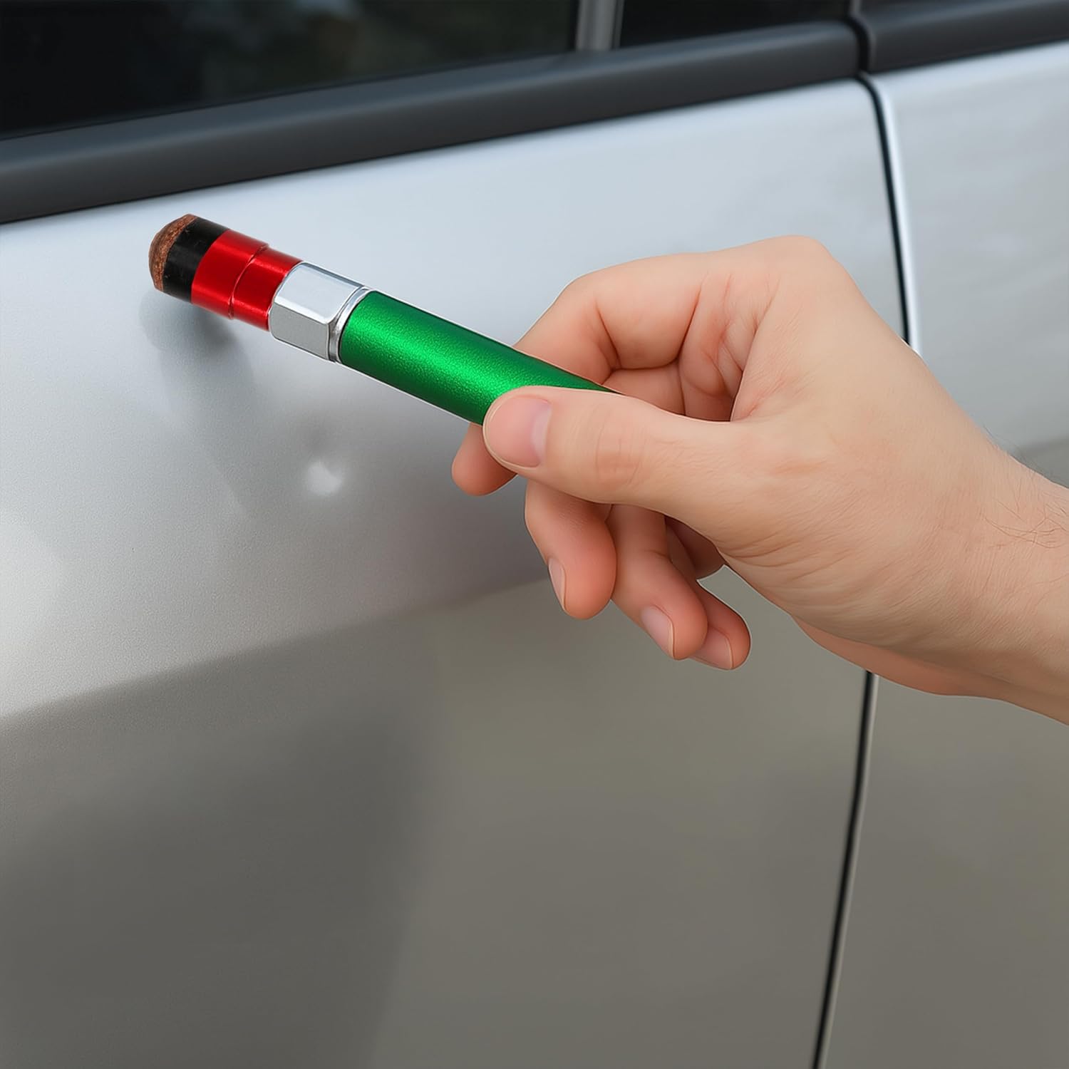 PDR Knock Down Tool Kit – Paintless Dent Repair Tools for Car Door Dings, Removal Fix Set with Tap Down Pen 4 Heads, M8 Knockdown Tip, Portable Removable Traceless Automobile Auto and Shape Tool Too