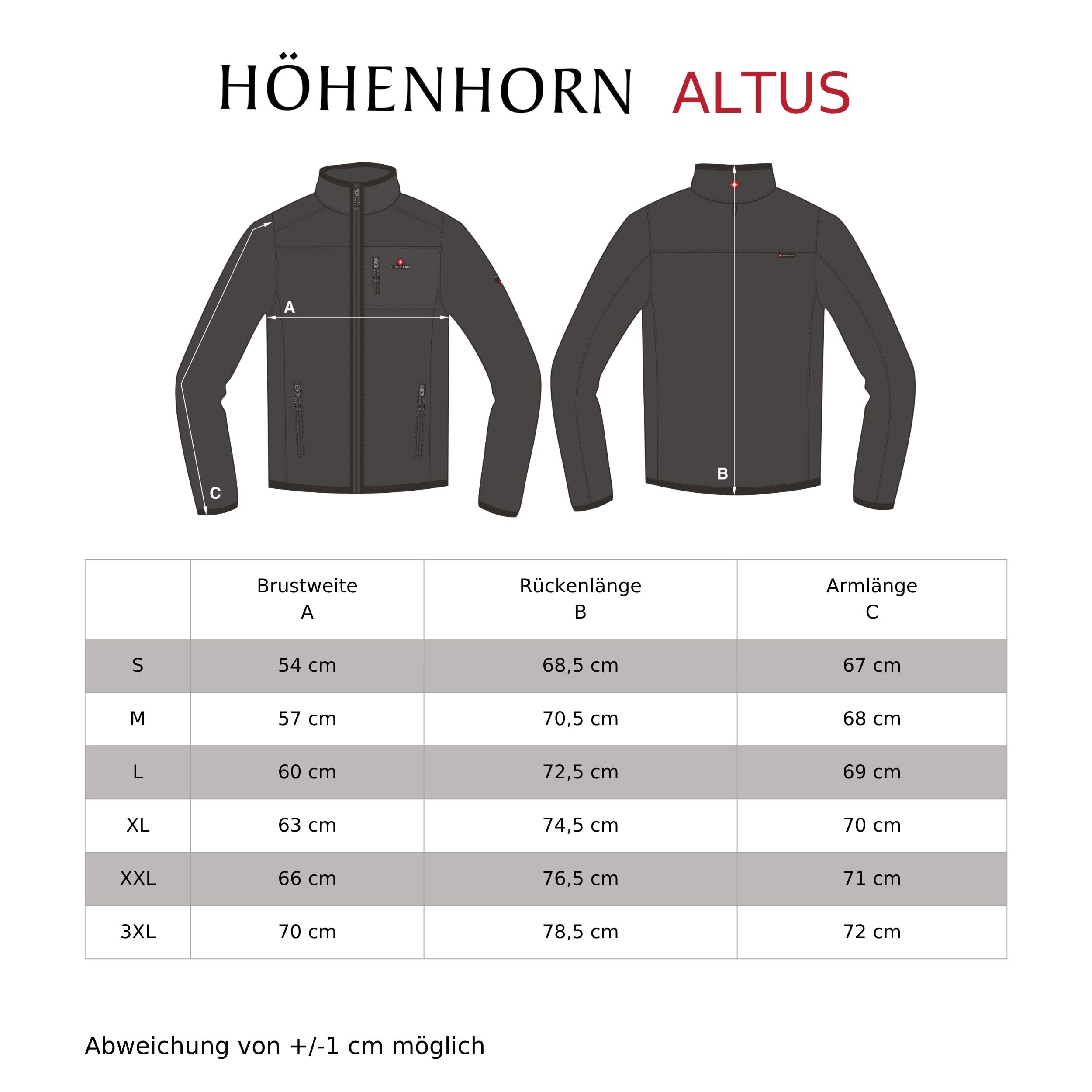 Höhenhorn Altus Veste Softshell pour homme Outdoor Function résistant à l'eau