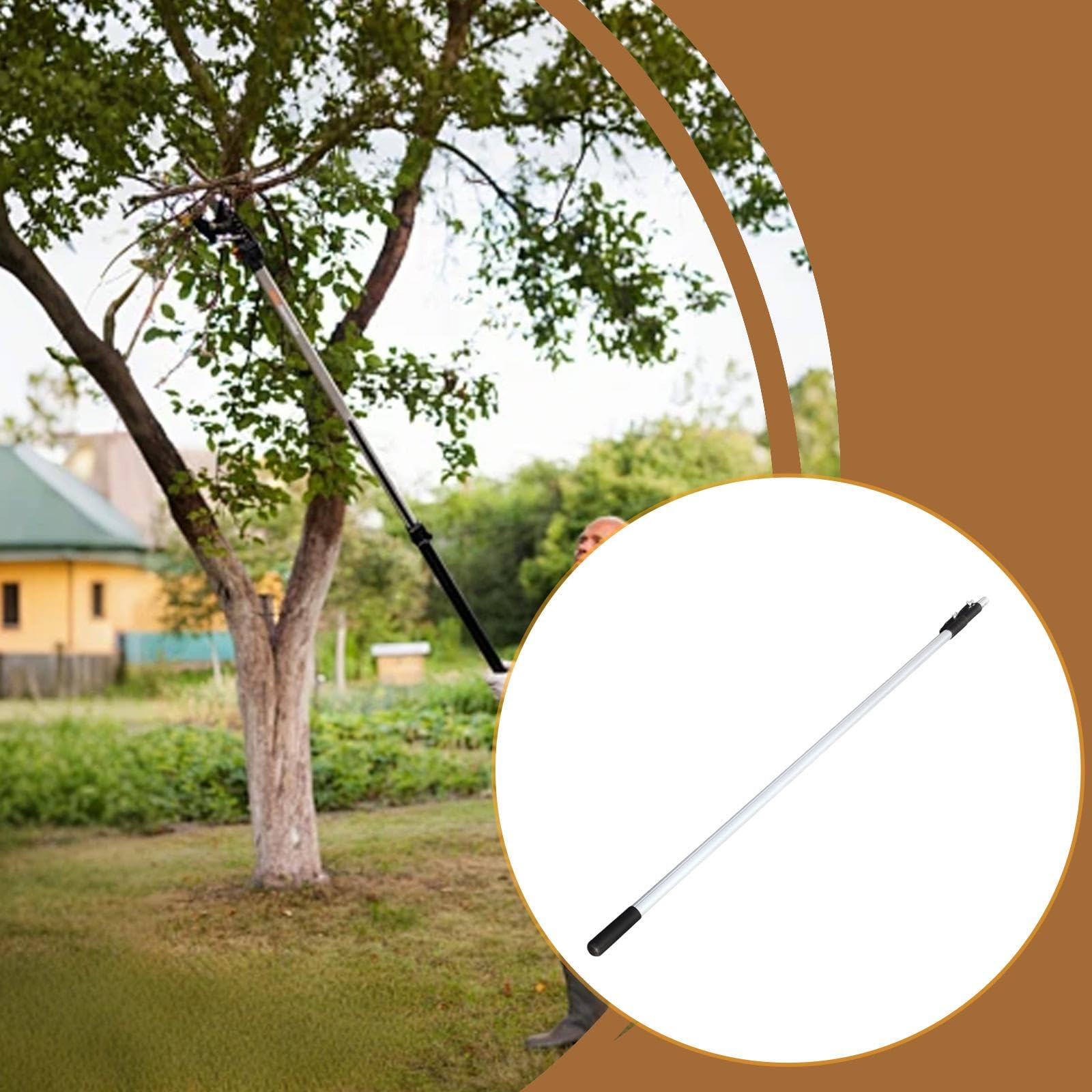 Gralara Extension Pole pour Sécateur Tige Allonge Réglable pour Coupe Branches Accessoire Jardinage Télescopique En Alliage D'Aluminium pour Travaux En Hauteu, 5m