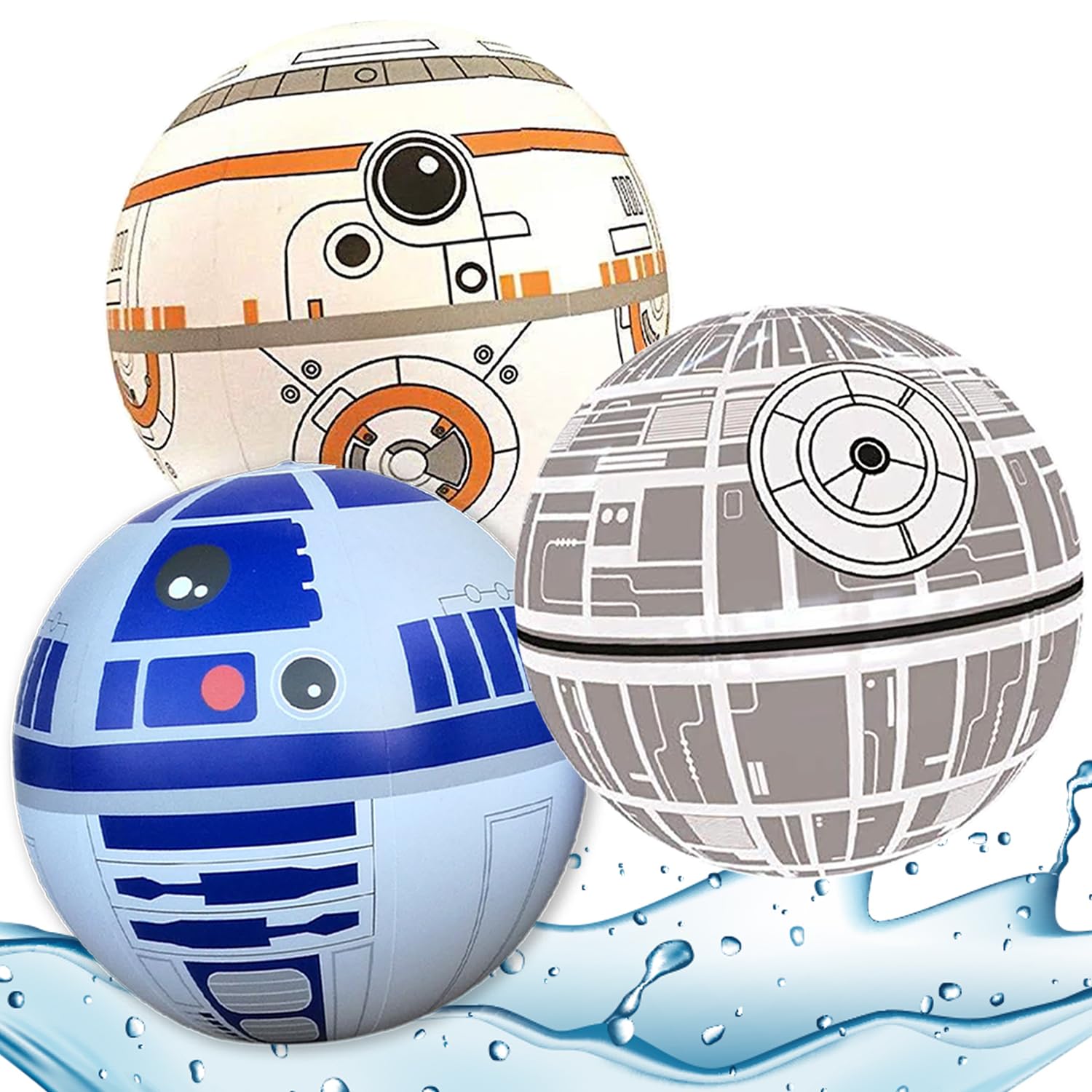 NINOSTAR Large Play Balls Set of 3 - Fun Indoor and Outdoor Gift, Size 13.5 Inches - Can Use for Play/Room Decor/Party Decor/Pool Inflatable - Size Large