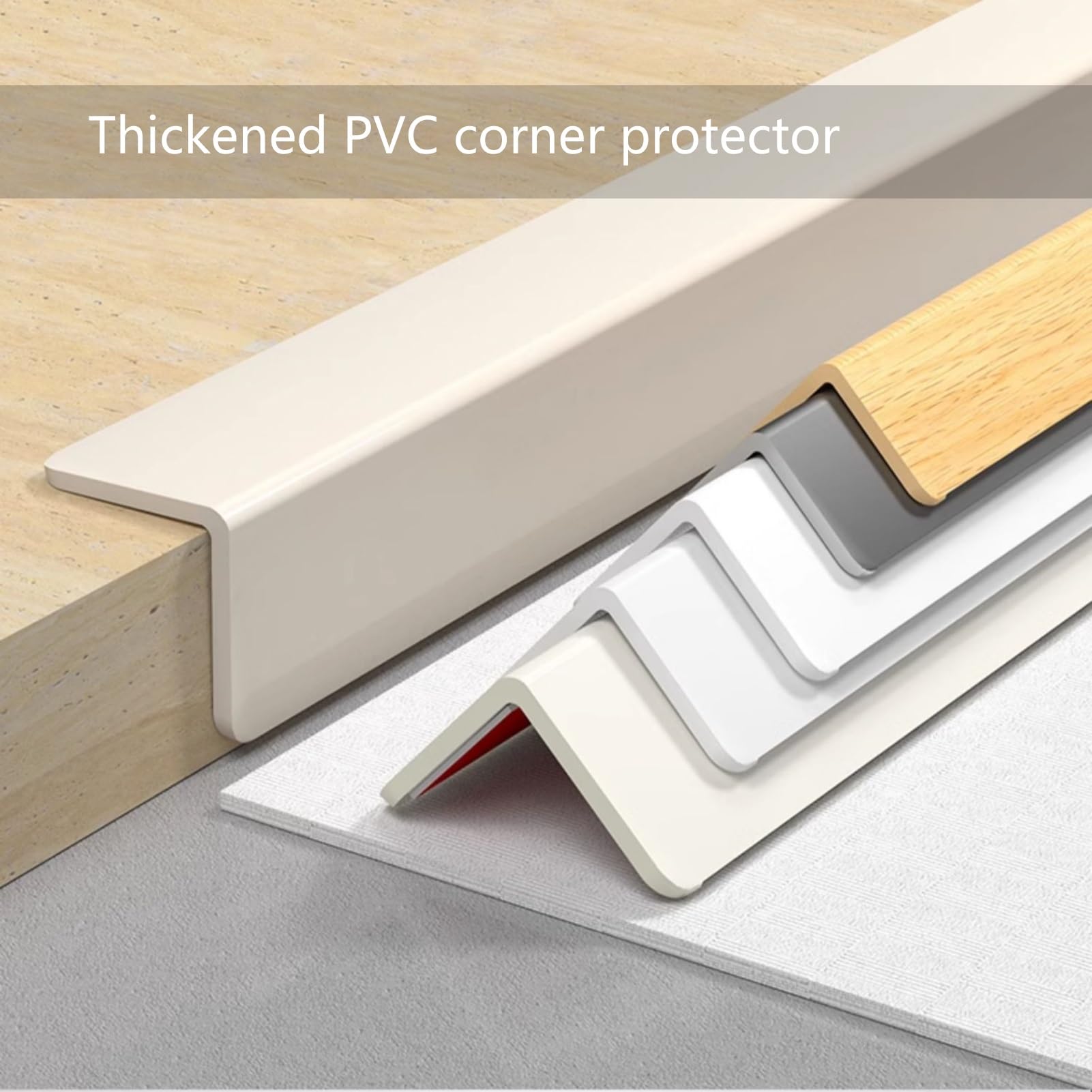 Wand-Eckenschutz, Eckschutzleiste aus PVC for die Wand, mehrfarbig, mehrere Größen(White,4x150cm/1.6x59in)