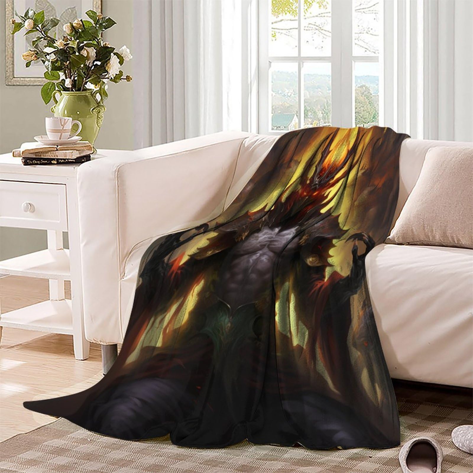 Shadow Knight Bedding Throw Blanket 3D Printed Devil Plush Soft