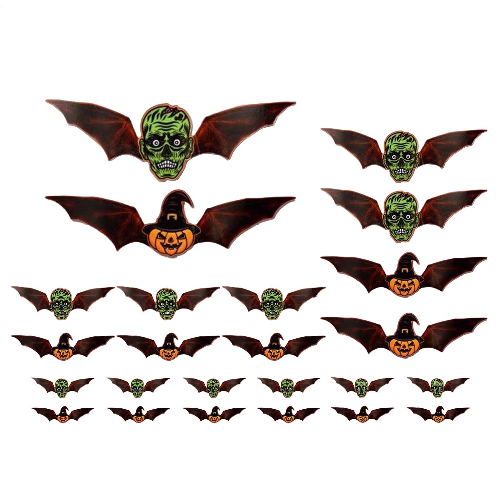 Chauves-souris Halloween autocollants muraux 3D kit decoration maison fete
