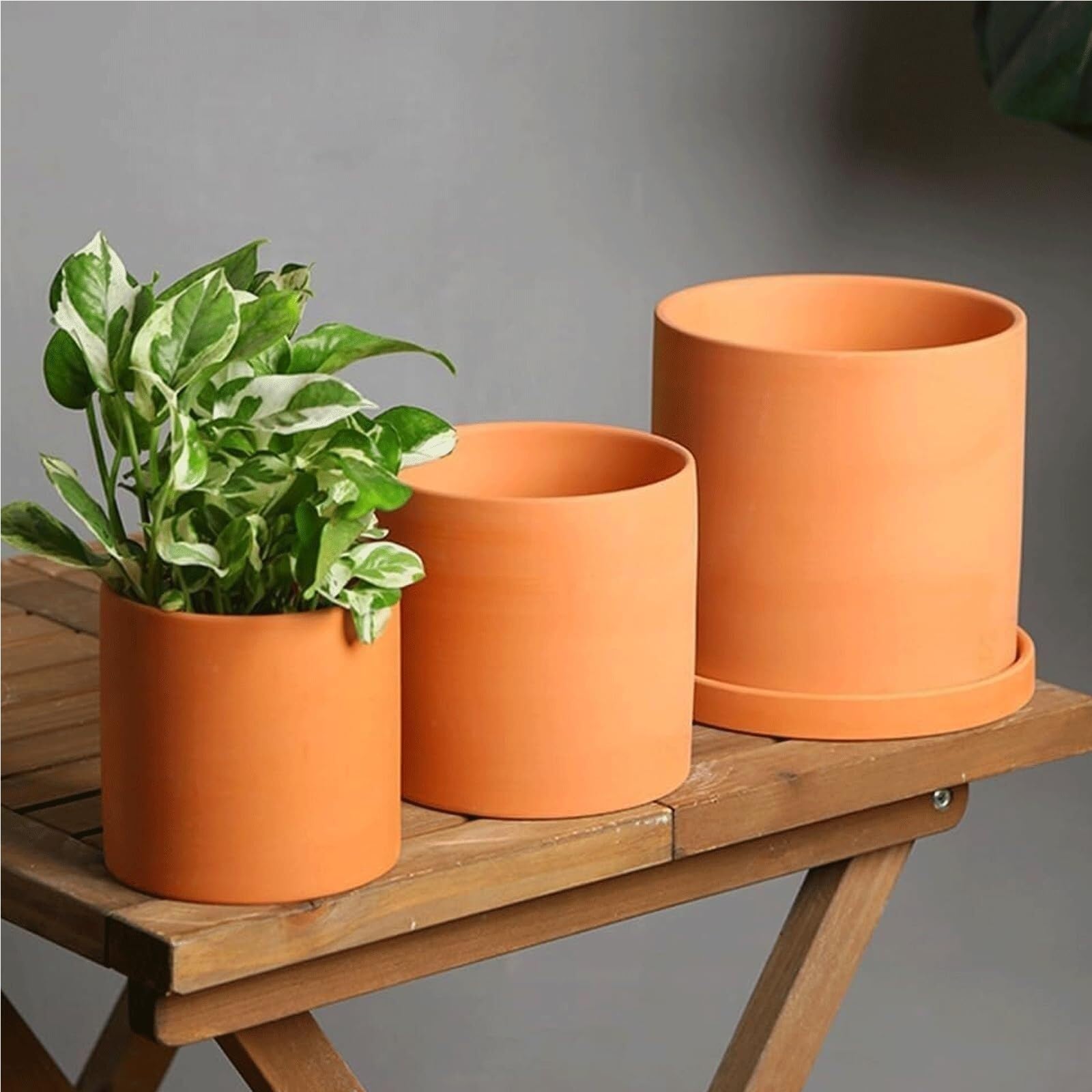 Doniczki na rośliny Doniczki ceramiczne do roślin, stojak na doniczki do storczyków Prezenty dla miłośników roślin(Trays-B)