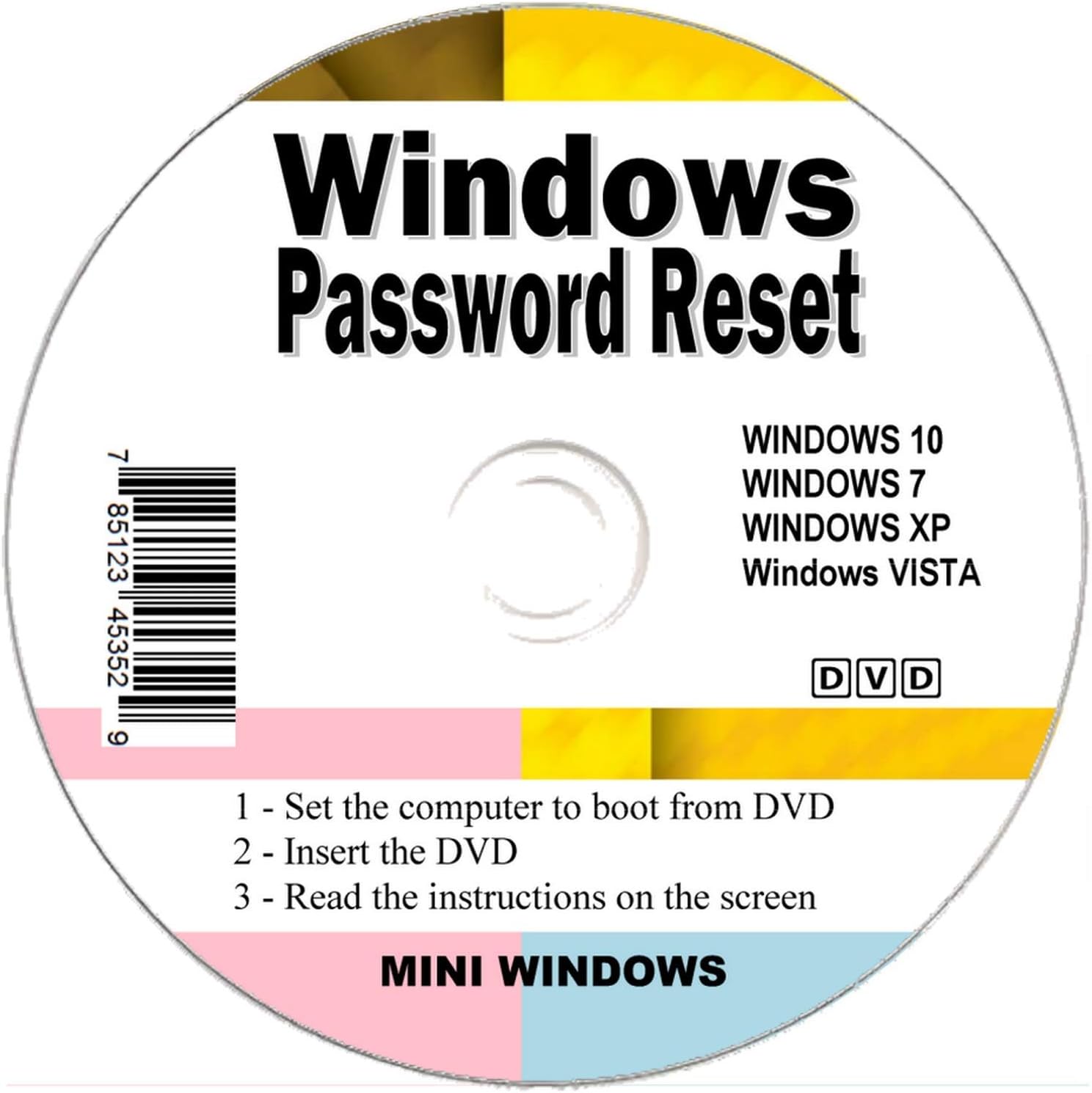 Seifelden 2022 Windows Password Reset Disk Recovery Premium Bootable Disc for Removing Your Forgotten Windows Password on Windows 10, Windows 7, Vista, XP - Unlimited Use! for Desktop and Laptop ⭐⭐⭐⭐⭐