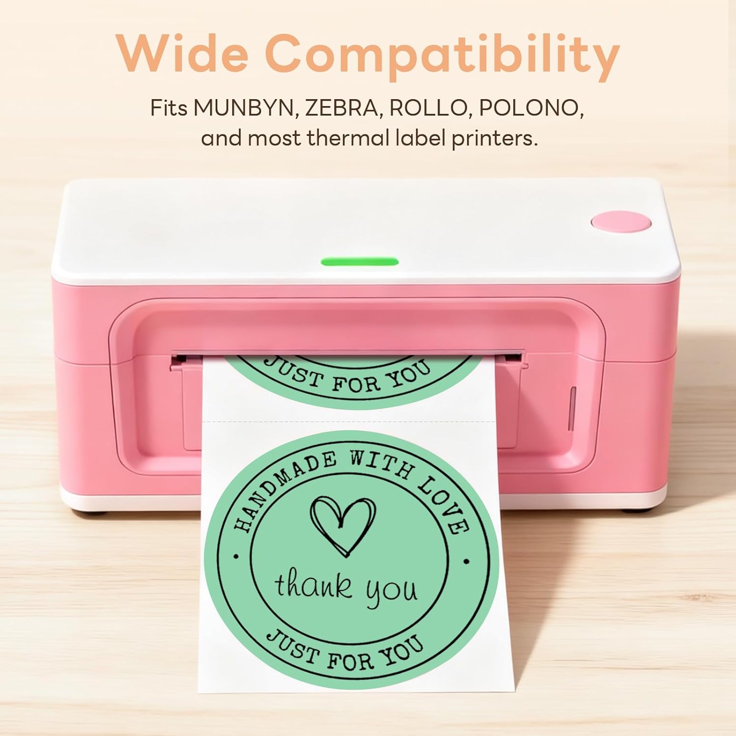 2" Round Color Label Stickers, 4500 PCS (6 Rolls) Self-Adhesive Circle Stickers in 6 Colors, Writable Printable Labels for Organizing, Inventory, Coding, Classroom & Office Use, TRSTGIX