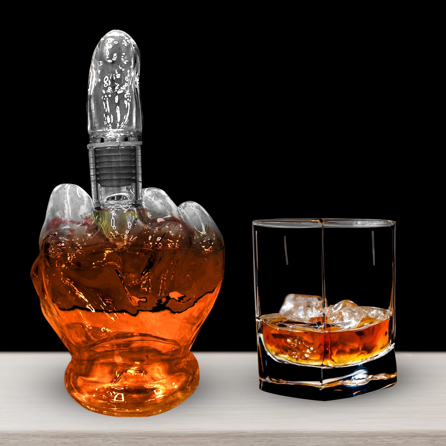 Luxe whiskey glazen set met karaf – 4 glazen – karaf 900 ml