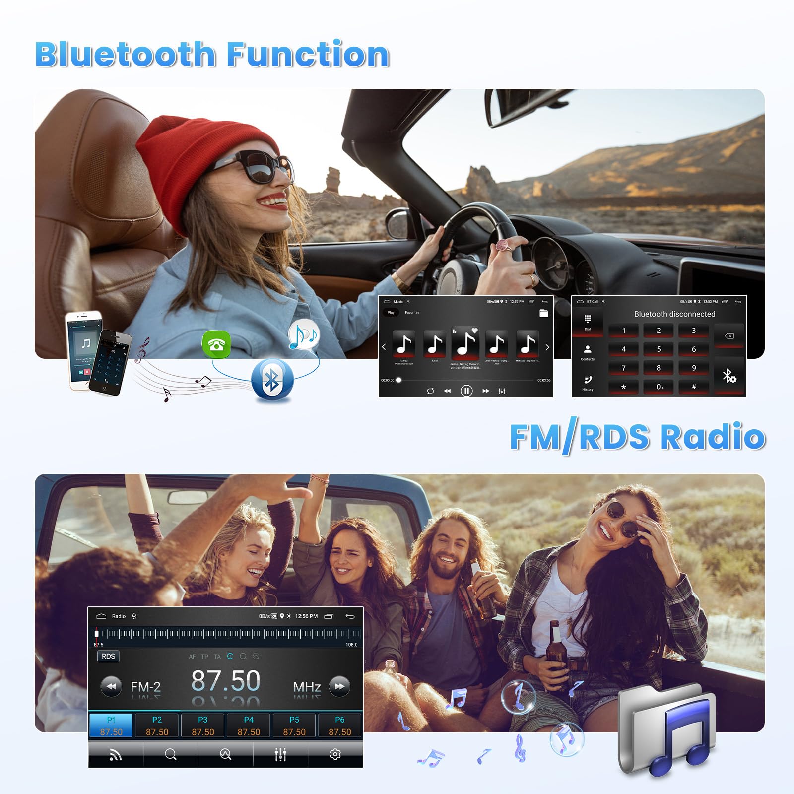 Roinvou 2G+64G Autoradio para Chevrolet Epica Holden Daewoo Pontiac Aveo Captiva Android 15 Wireless Carplay 7 Pulgadas Pantalla Radio con Android Auto GPS WiFi Cámara Trasera FM RDS EQ