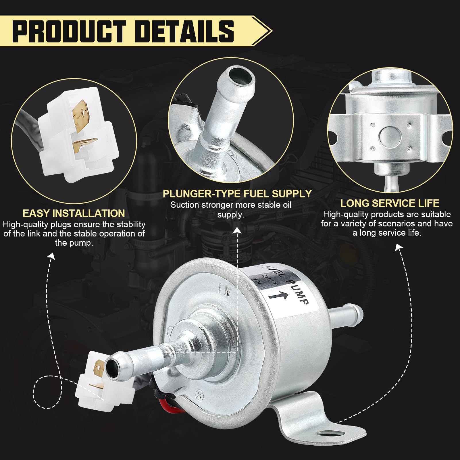 Amazon | 12V 電気燃料フィードポンプ 129612-52100 Yanmar