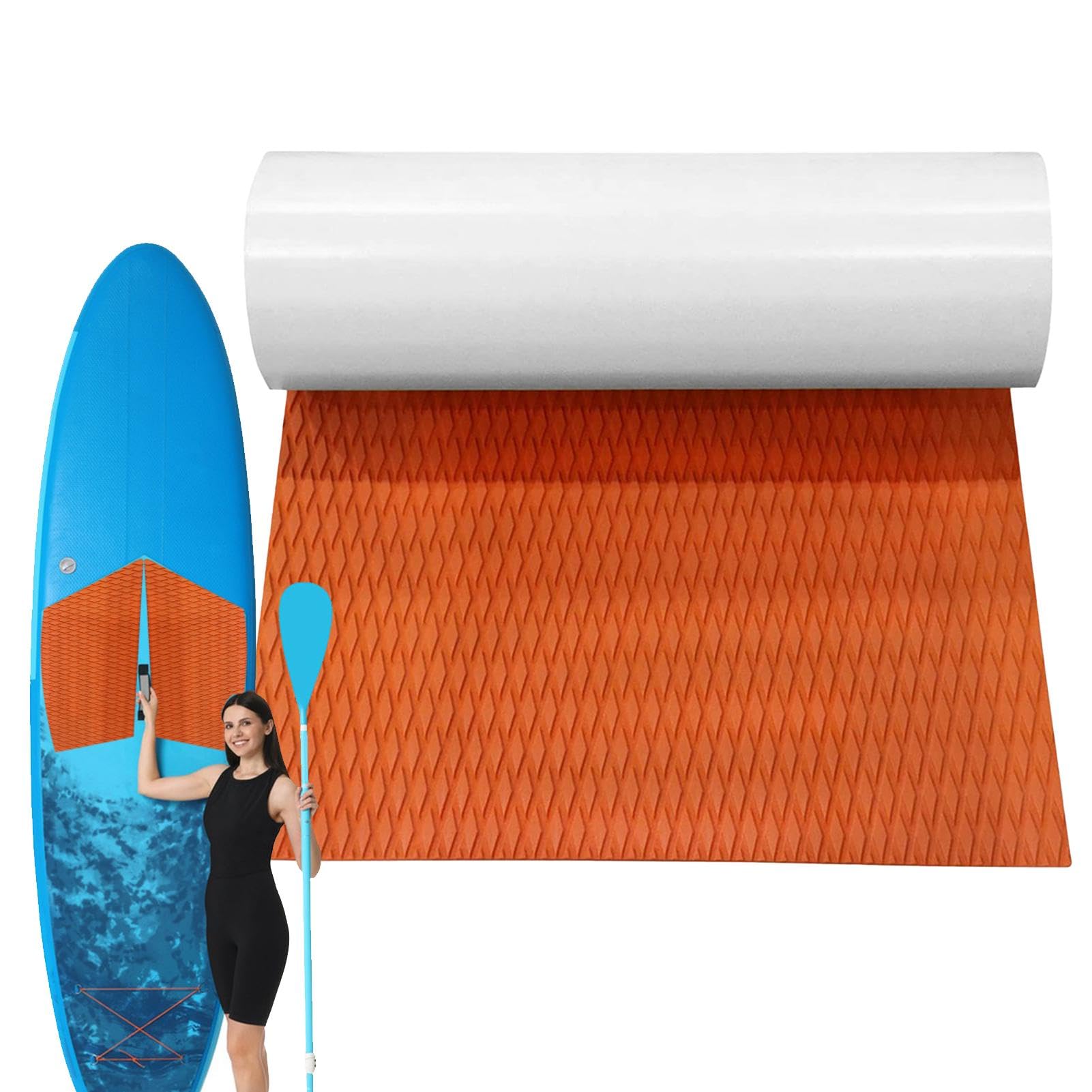 Su-p Traction Pad Deck Grip Matte, Surfboard Mat Grip Surfboard Yatch Deck Pad, antiscivolo autoadesivo per pavimenti, trimmbar Eva, per su-p, surf, skimboard standup e altro, 120 x 30 cm