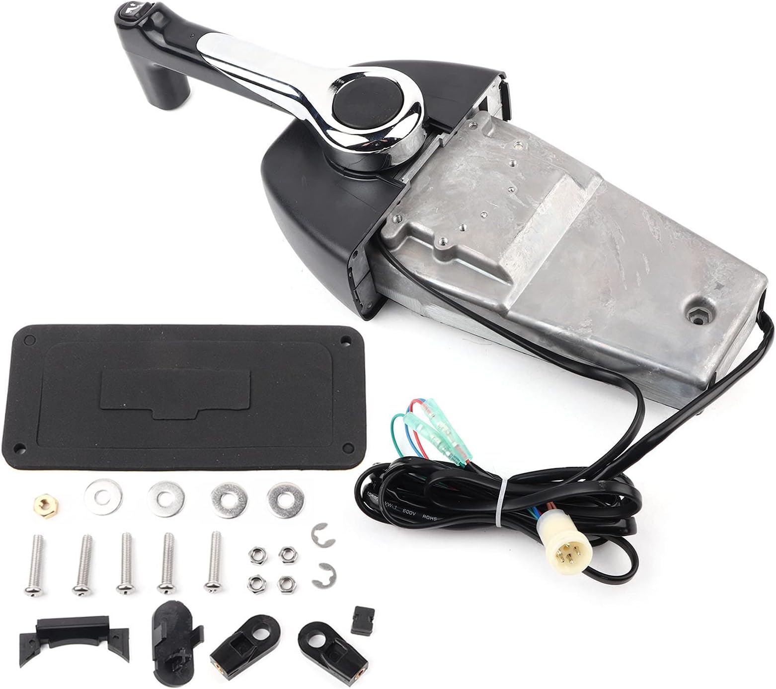 Oreilet Generic Single Outboard Remoto Control Kit, Top Mount Boat Single Lever Handle Engine Remote Control Box, Single Engine Outboard Motor Control, for Honda 06240‑ZW5‑U20