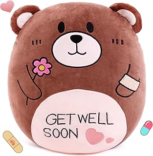 14.5" Get Well Soon Teddy Bear Plush Pillow Soft Teddy Bear Stuffed Animal Body
