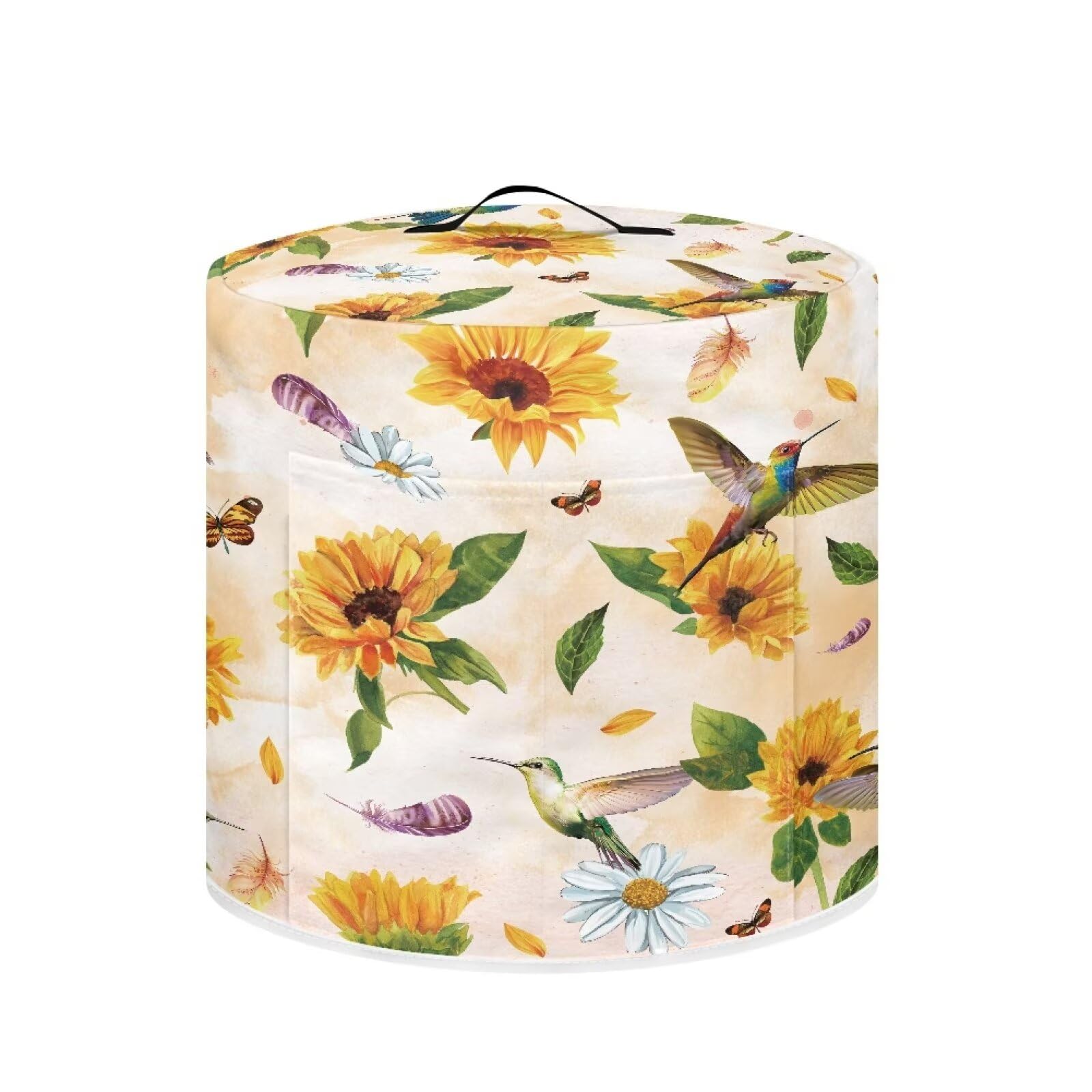 Cozeyat Sunflower Hummingbird Rice Cooker Cover Kitchen Appliance Cover Dust Cover for Electric Pressure Cooker, Air Fryer and Crock Pot, Machine Washable