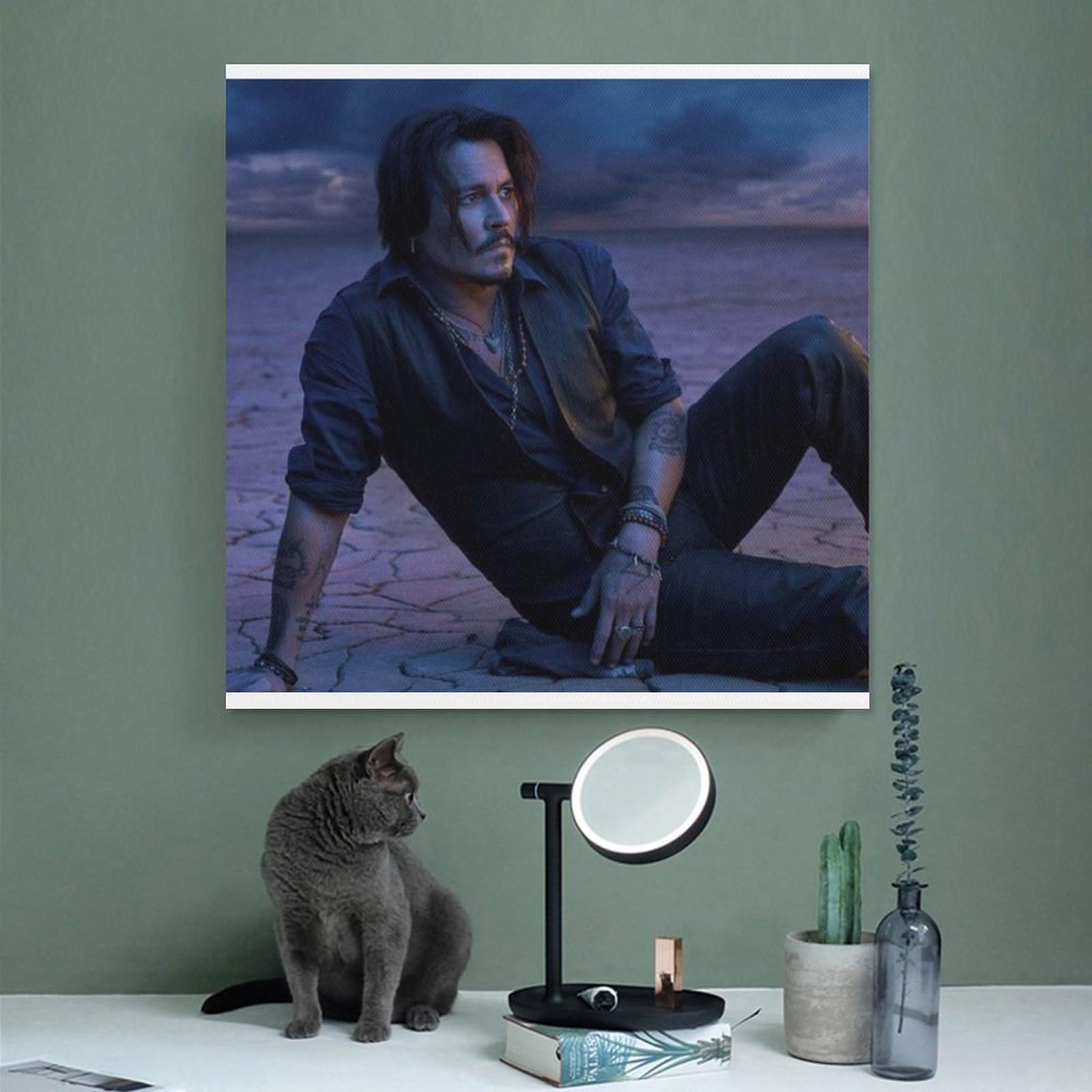 Poster Su Tela Johnny Depp – Decorazione Da Parete 30x45 Cm, Stampa Di Alta Qualità, Resistente Ai Raggi UV, Con O Senza Cornice