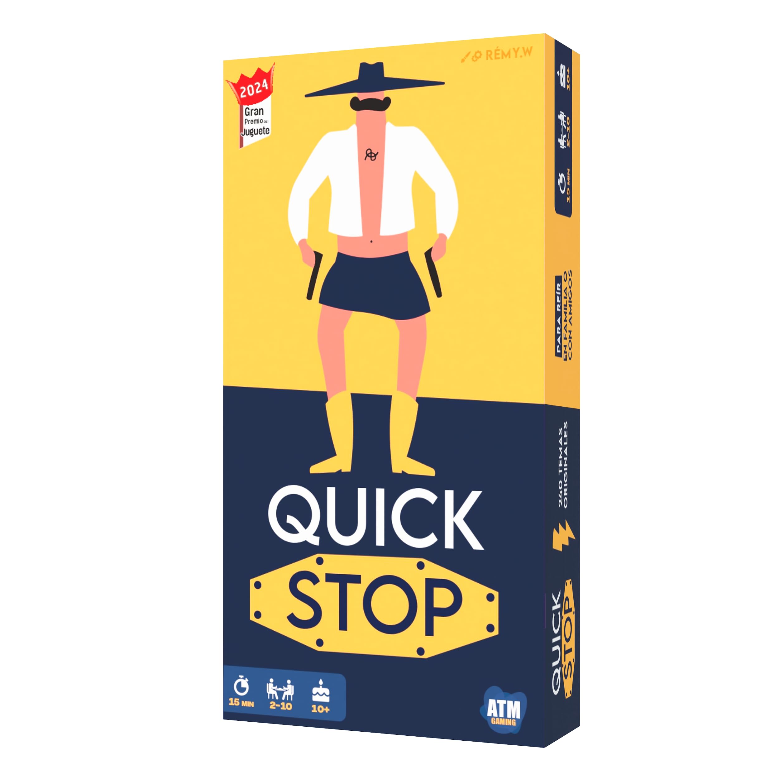 Quick Stop - Juego de Mesa Dinámico para Familia y Amigos - Gran Premio del Juguete 2024 - Creatividad y Rapidez - Versión Entretenida del Juego Stop Original