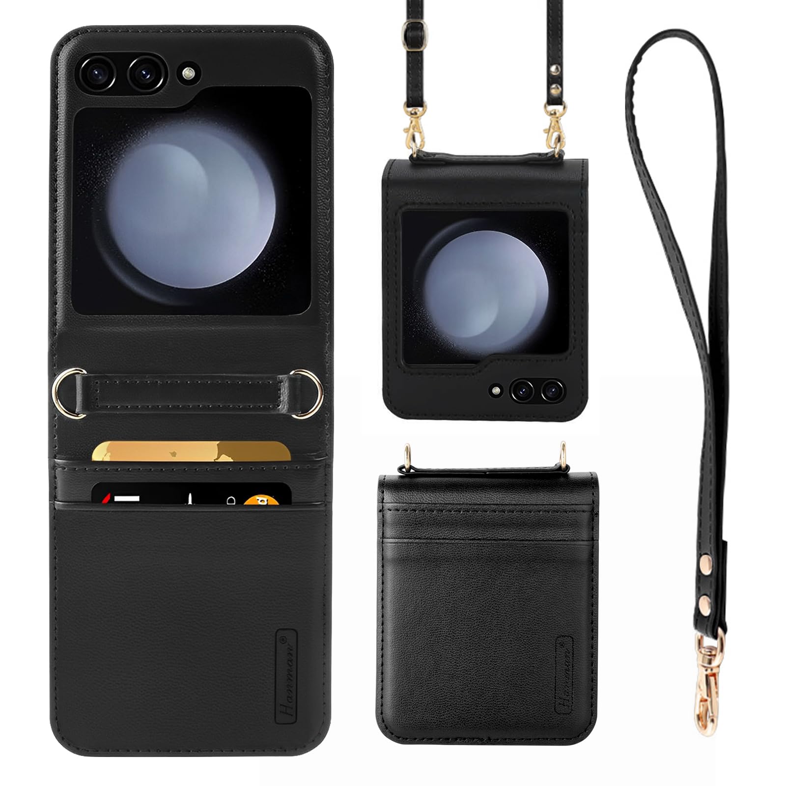 NozibyeFor Samsung Galaxy Z Flip 5 Case (Black#2)