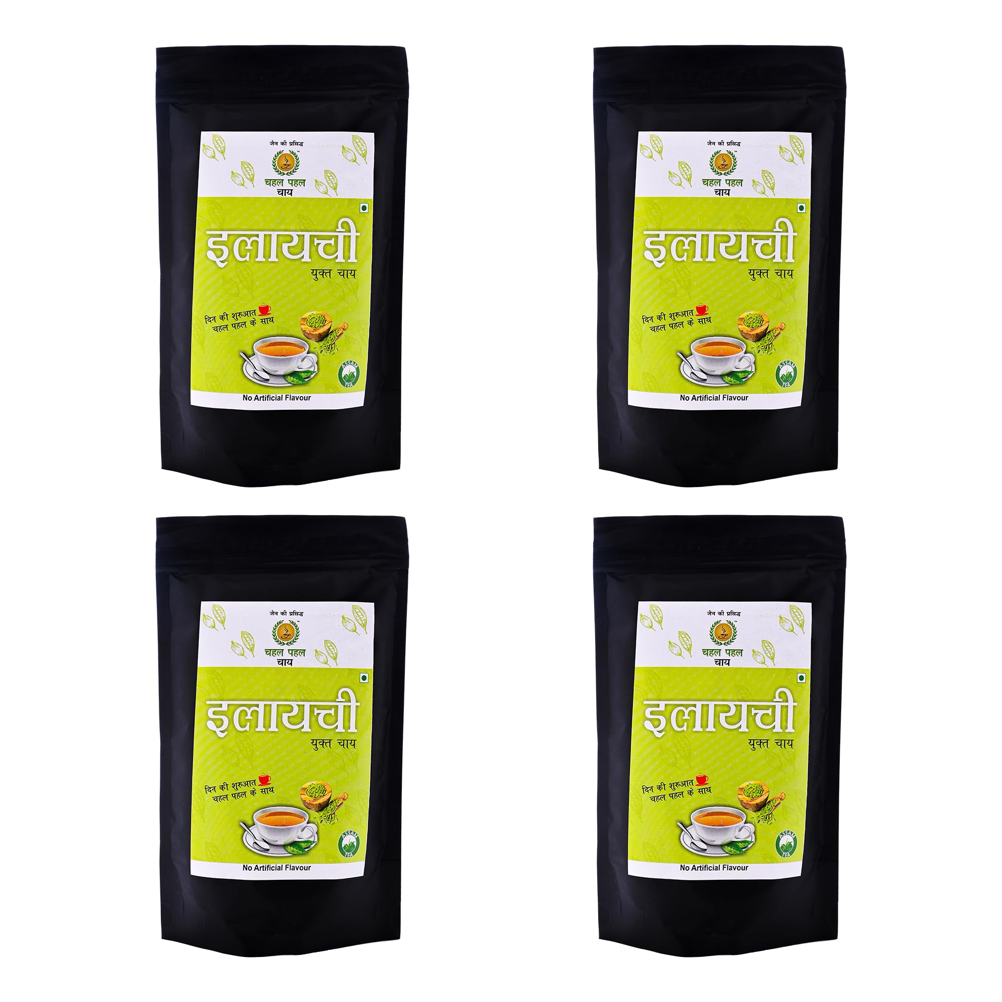 Chahal Pahal Tea Premium Elaichi Tea - Pack of 4, 250gm x 4, 1 kg