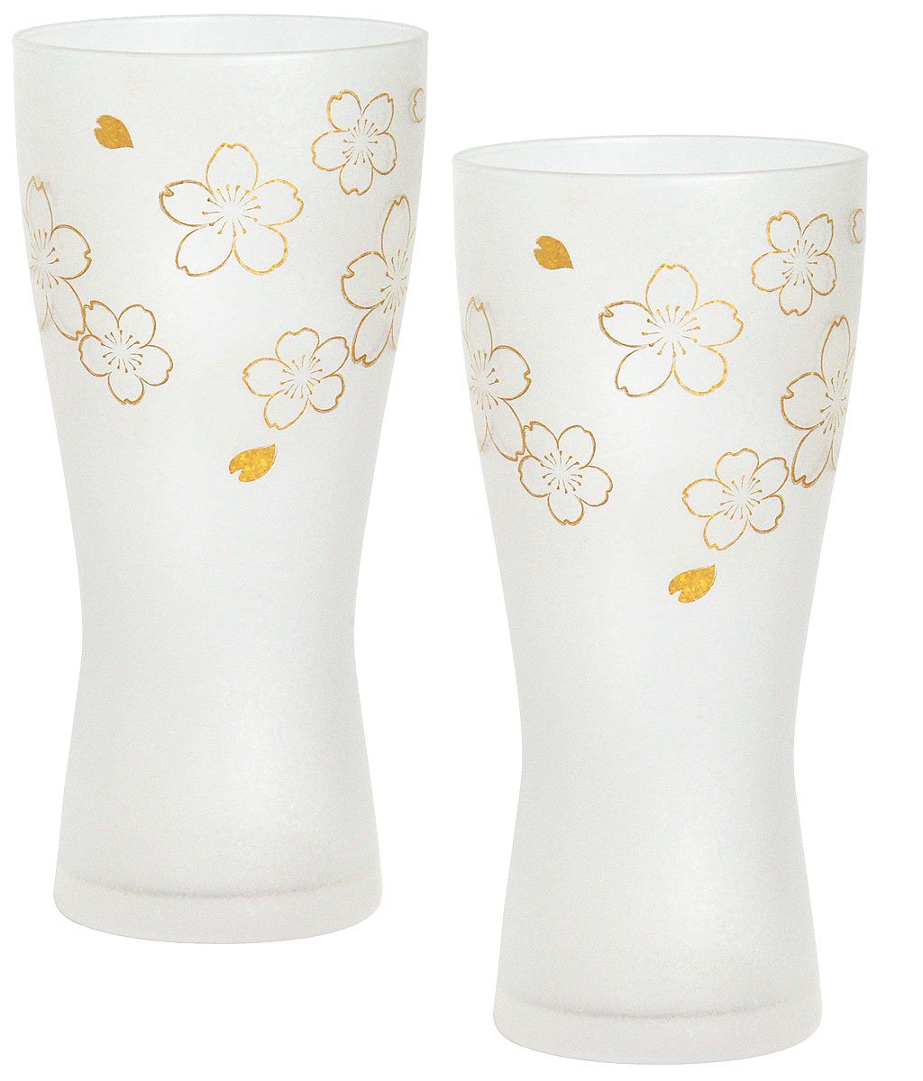 Aderia EL DORADO Sake Glass Pair Set | 4.2 Oz Handmade In Japan, Sakura Design – Perfect For Sake & Spirits