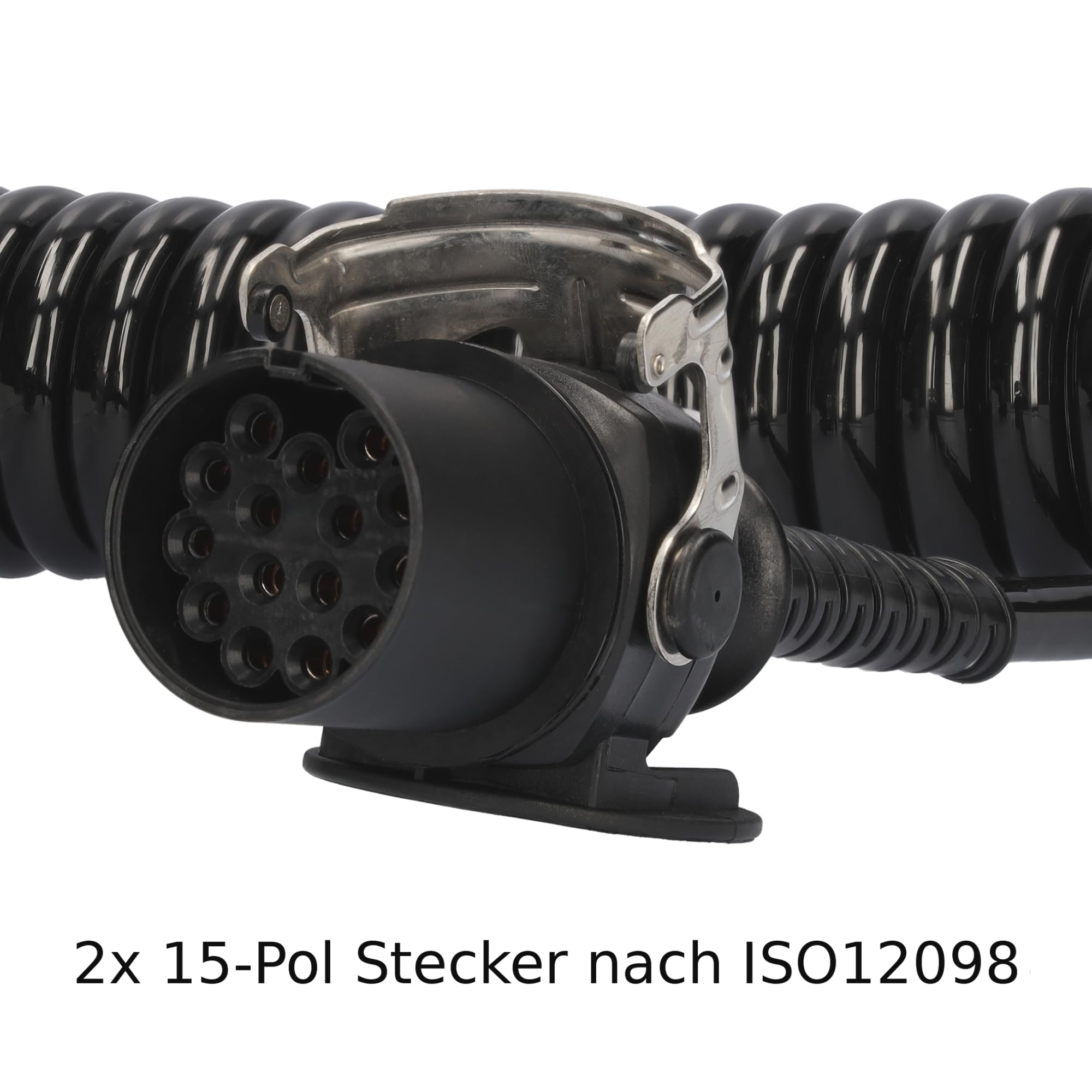 SAMETRUCK Elektrowendel 24V 15 polig 3,8m Spiralkabel LKW Anhänger Auflieger Kabel NFZ ADR