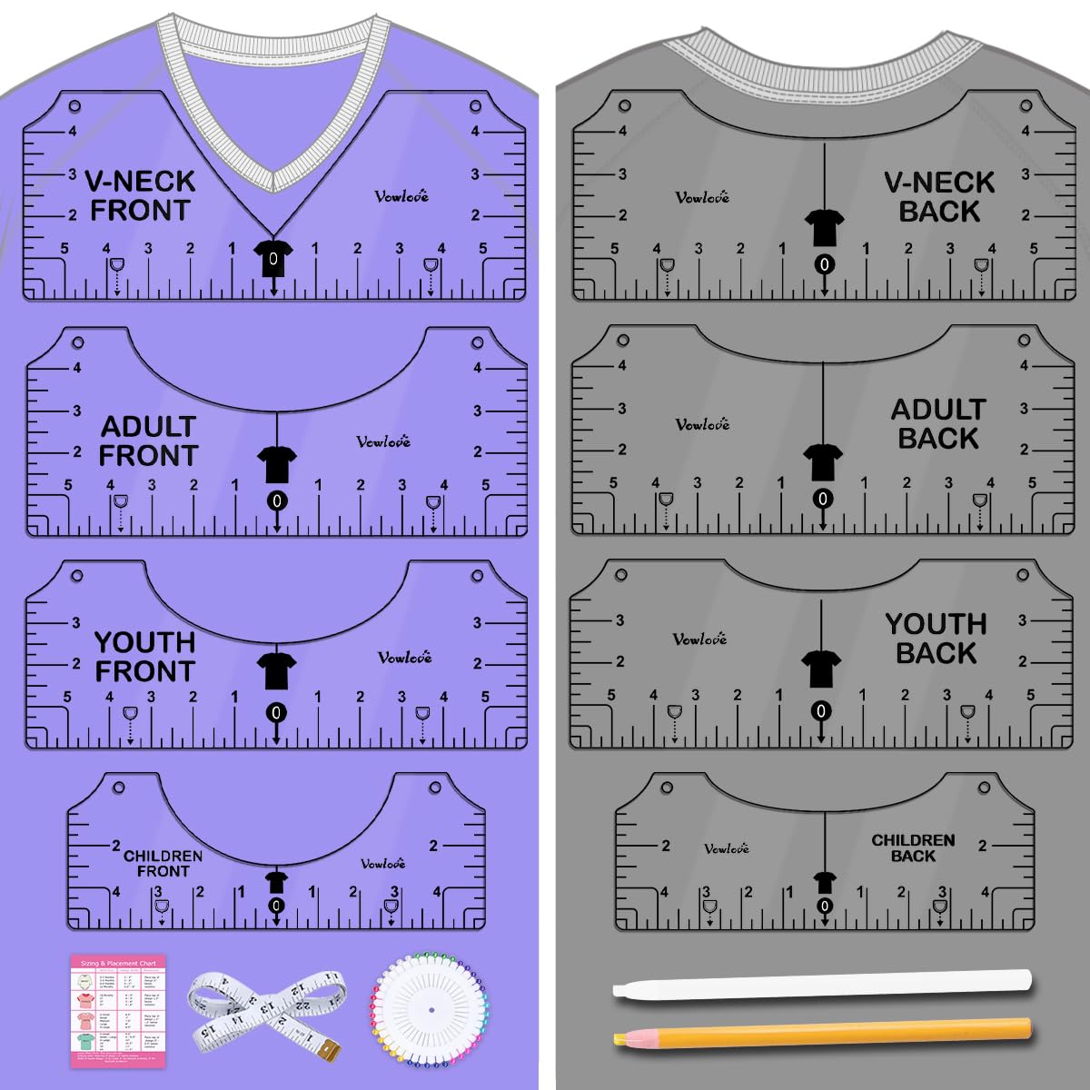 Tshirt Ruler, TShirt Rulers Guide for Vinyl Alignment