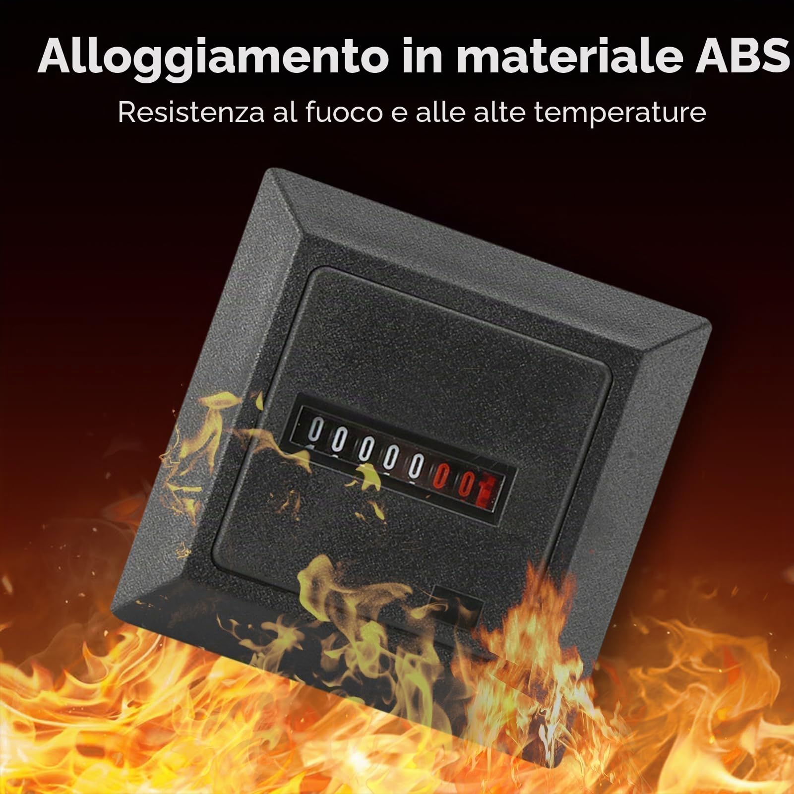 Contatore Ore Timer Con Display Digitale, AC 220-240 V 50 Hz Industriale Strumenti Timer Per Generatori Per Macchinari Di Ingegneria Per Veicoli Da Costruzione Macchine Agricole,0,3 W