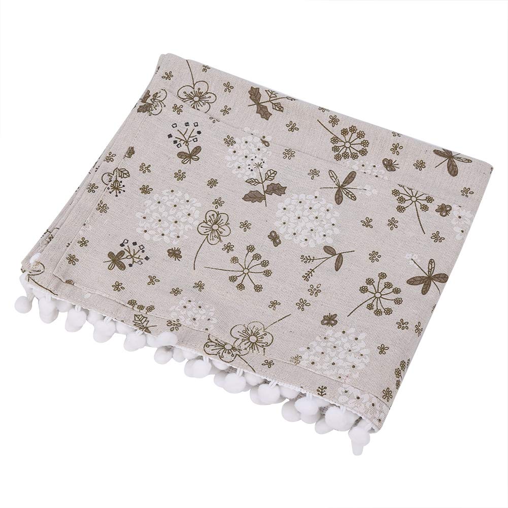 Housse Anti-Poussière Pour Four Micro-Ondes - Tissu Coton Lin Naturel Avec Poche De Rangement, Protection Élégante 35x95 Cm