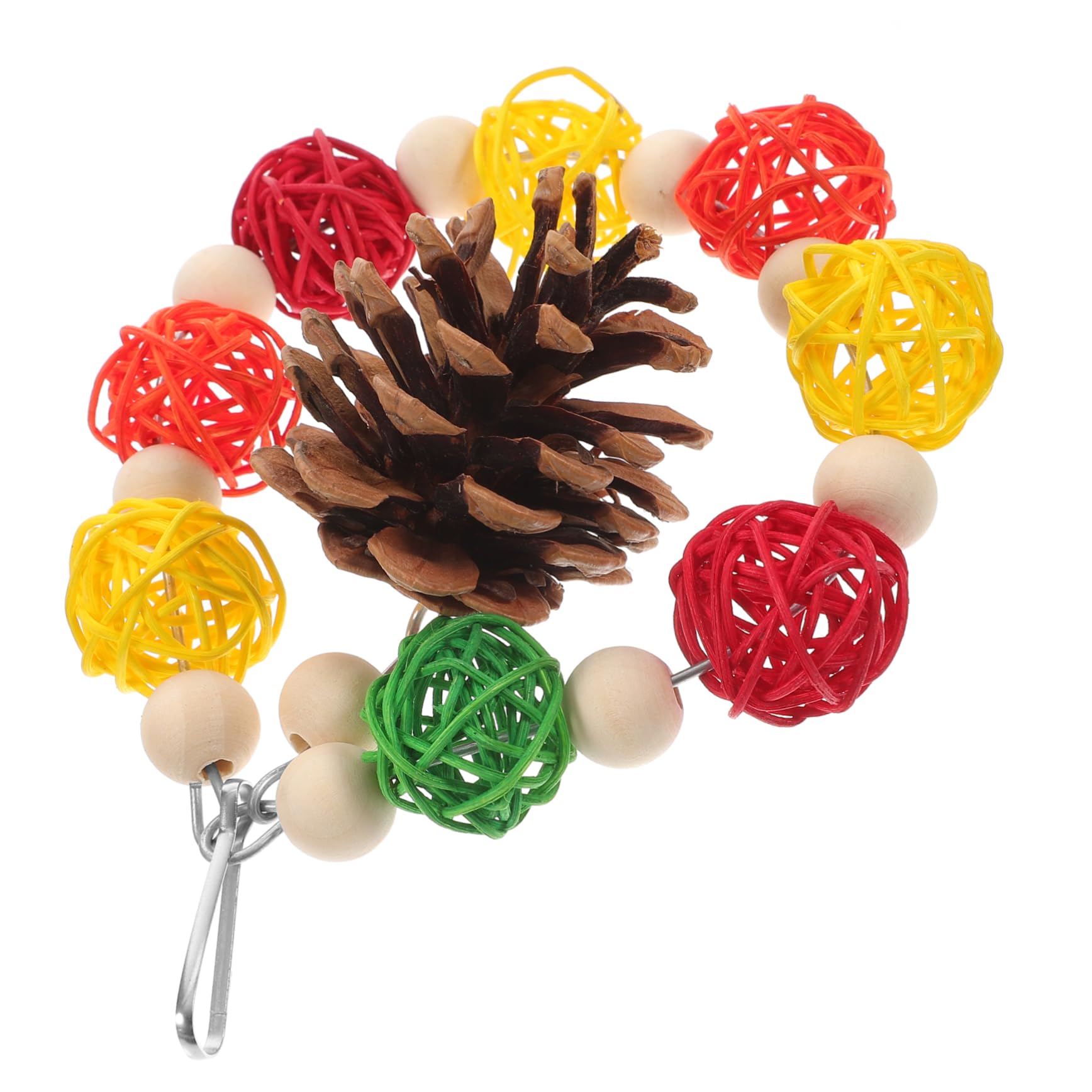 POPETPOP 5st Kauspielzeug Für Vögel Beißring Für Papageienkäfige Kletterspielzeug Für Vögel Papageienblockspielzeug Tannenzapfen Spielzeug Sittich Langen Ornament Kiefernzapfen