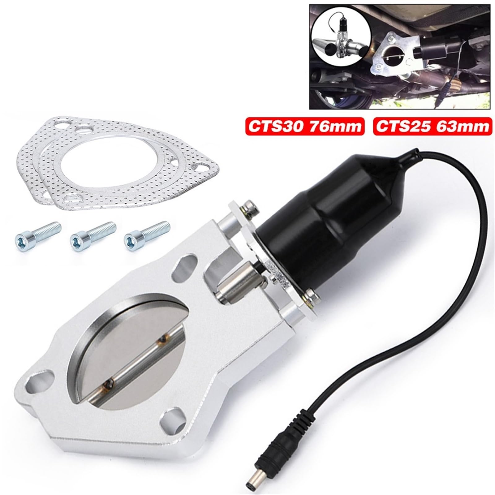 Car Silencer 2,5 "lub 3" nagłówki ze stali nierdzewnej Y rura elektryczny układ wydechowy Catback wycięcie zestaw wycięć pilot samochodowy tłumik akcesoria części(2.5 INCH)