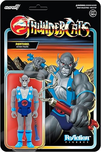 Super7 Thundercats Panthro (variante de juguete) - Figura de acción Thundercats de 3.75 pulgadas con accesorio, colección clásica de programas de