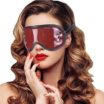 MFMYEE Leather Blindfold Rivet Eye Mask, Sleeping Eye Mask, Women Light Blocking Sexy Sleep Mask, Masquerade Eye mask, Cosplay Eye Mask, Halloween Mask