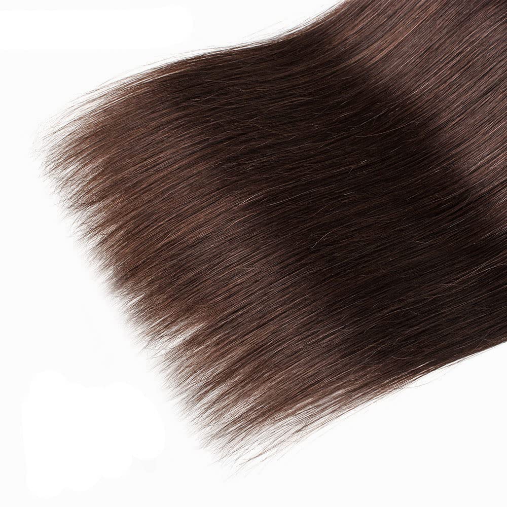 28 30 32 Inch Straight Human Hair Bundles #4 Chocolate Brown Perrucche Donna Extensions Double Weft Unprocessed Brazilain Remy Hair Weave Extension With Minimal Tangle 3 Bundles Total 150g