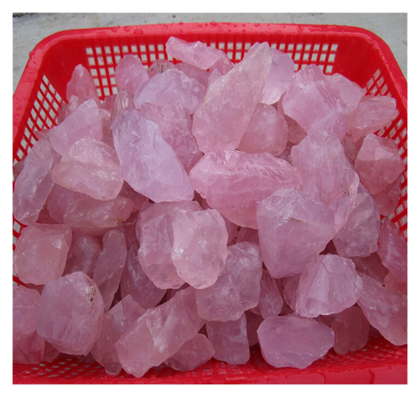 Quartz rose brut naturel du Brésil lot de 10 pièces de cristal rohstein d'origine pour lithothérapie