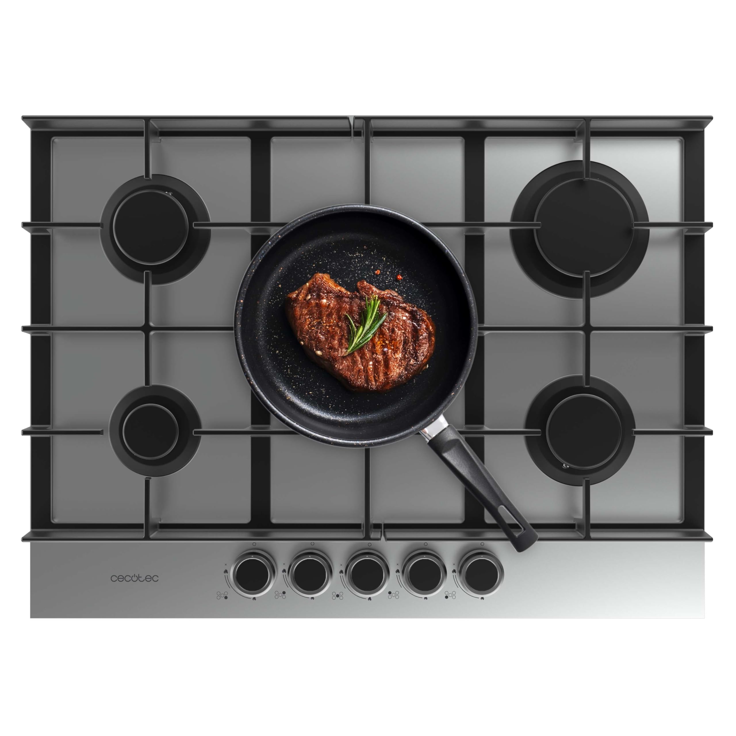 Cecotec Bolero Squad G 3400S Stainless Steel 3 Burner Gas Hob 6.2kW, Cast Iron Grills, WOK Triple Crown Burner, Electronic Ignition, Valve Safety, Gas Accessory — view 22