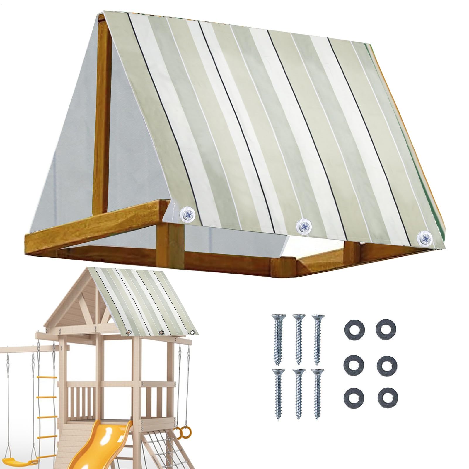 Bâche de balançoire imperméable pour remplacer un toit usé de pergola
