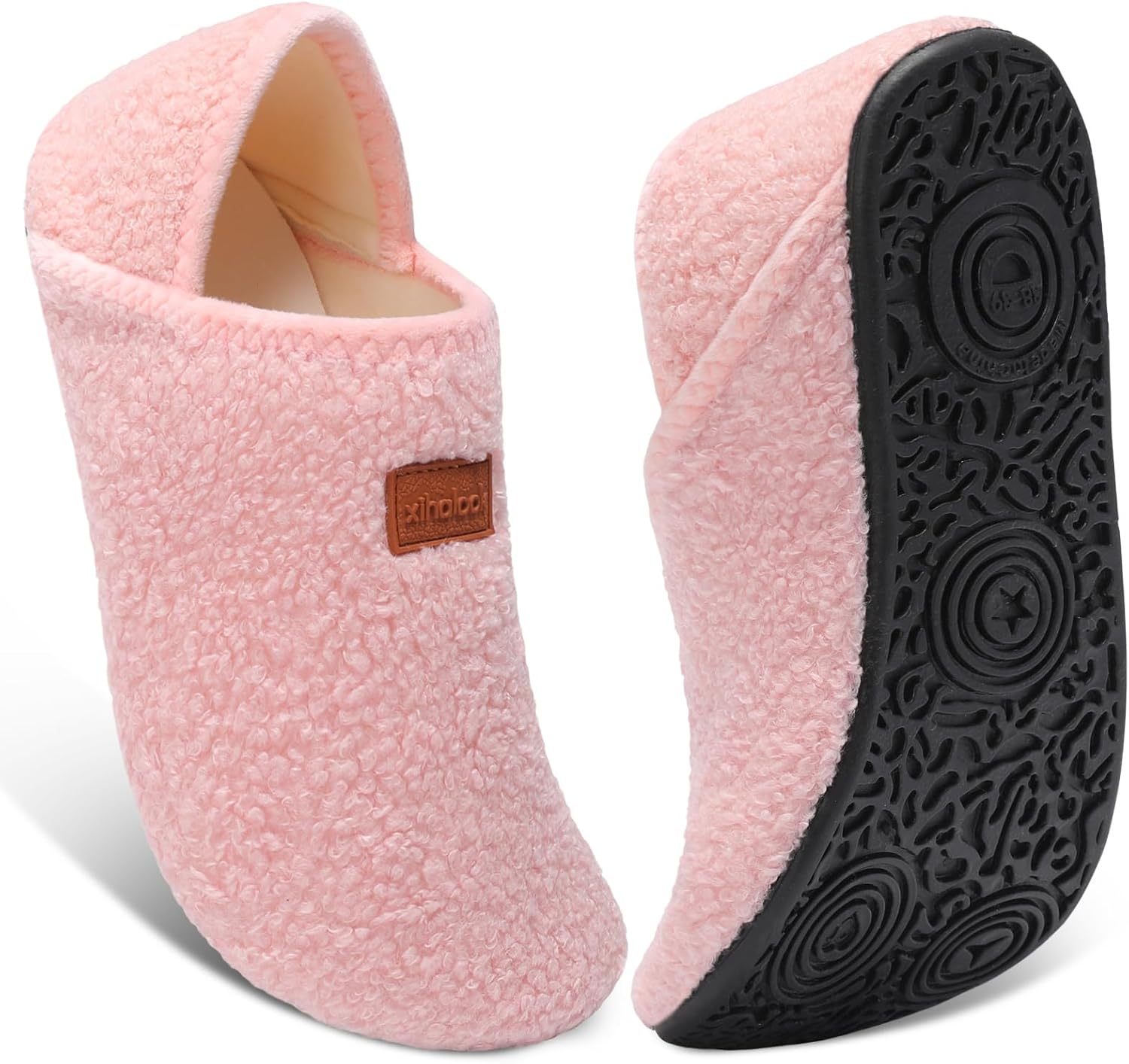 XIHALOOK Slippers for Women Men Cozy House Shoes Slip on Indoor Barefoot