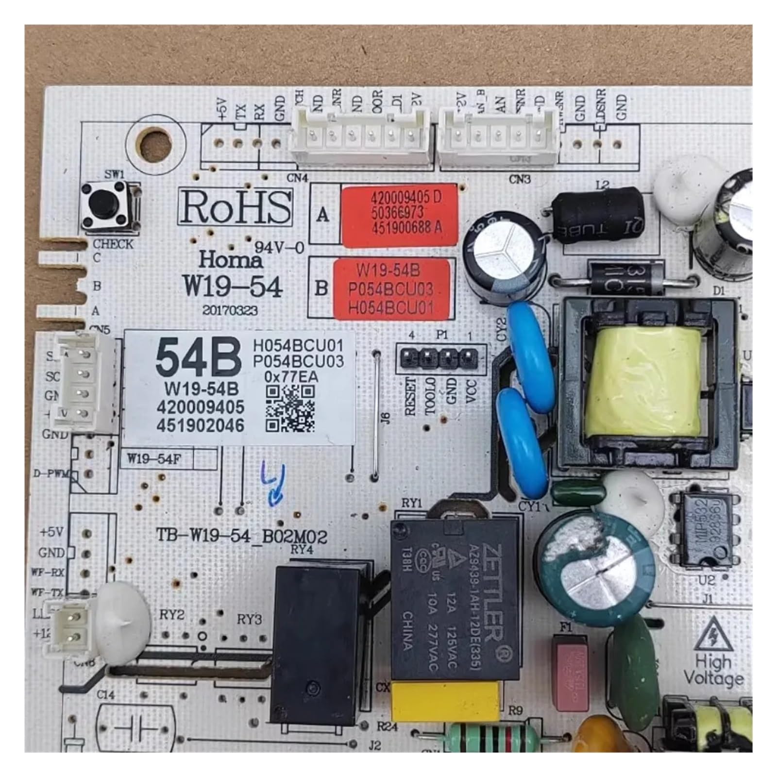 Replacement Refrigerator PCB Board ，Compatible For Homa， W19-54 W19-54B W19-54C W19-54D W19-54E W19-54F W19-54AV W19-54BV(W19-54B)