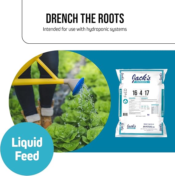 Jack's Nutrients 16-4-17 Hydroponic Fertilizer, 25lb